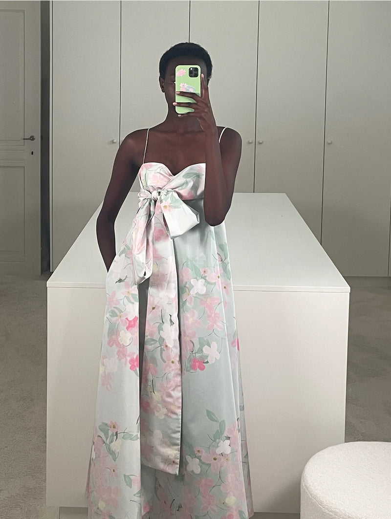 Bailey Dress in Clematis Montana Mint