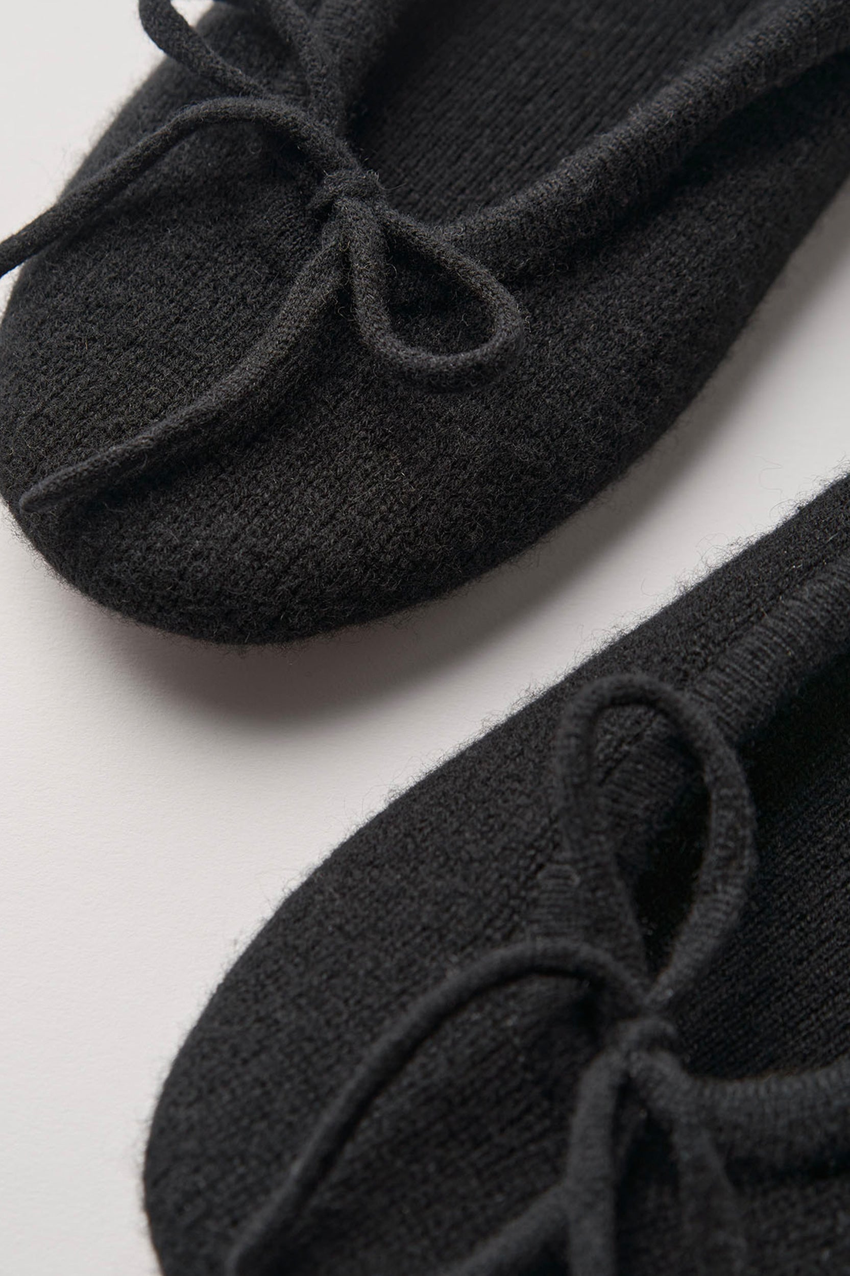 Ballerina Cashmere Slippers in Black