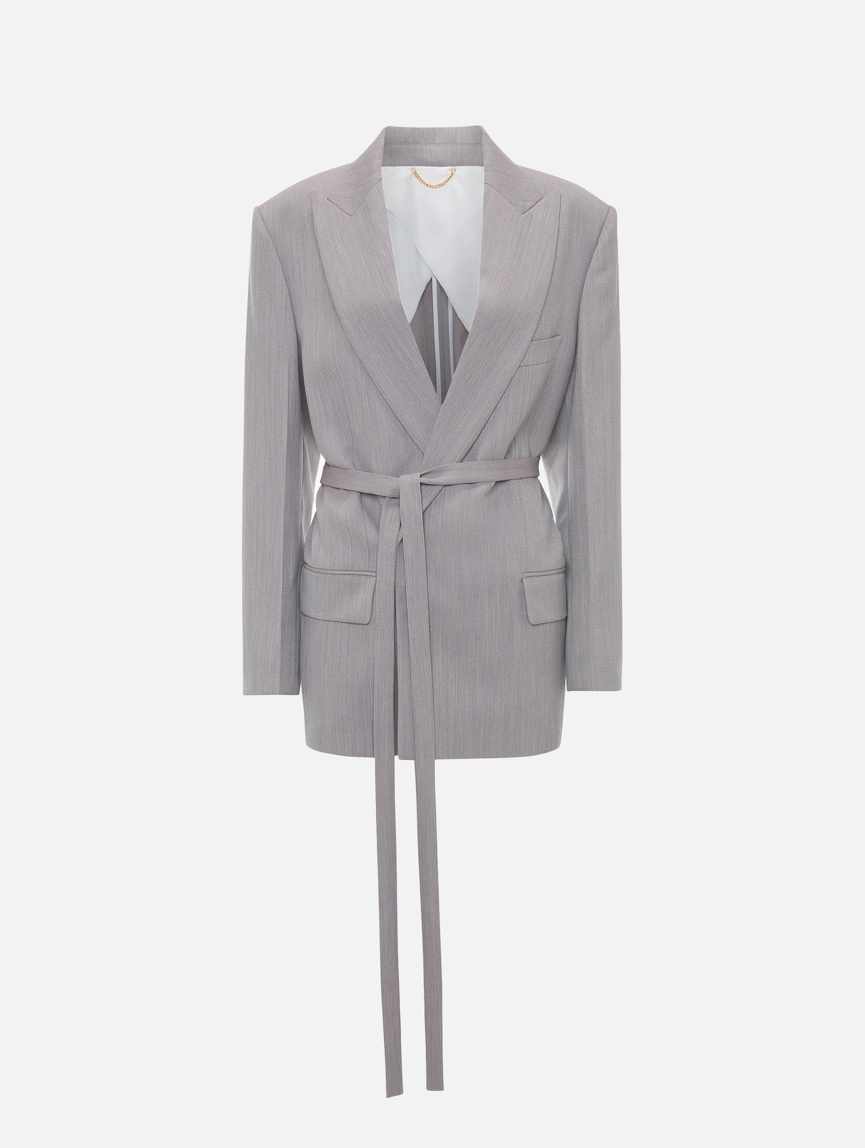 Belted Wool Jacket in Quartz