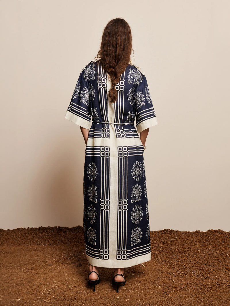 Banderra Linen Shirtdress in Ink