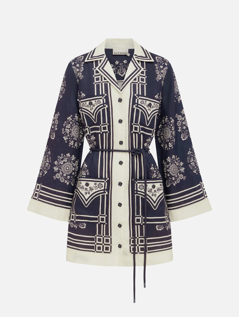 Banderra Mini Dress in Ink
