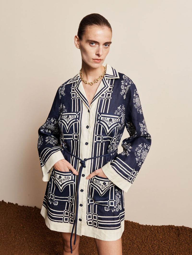 Banderra Mini Dress in Ink