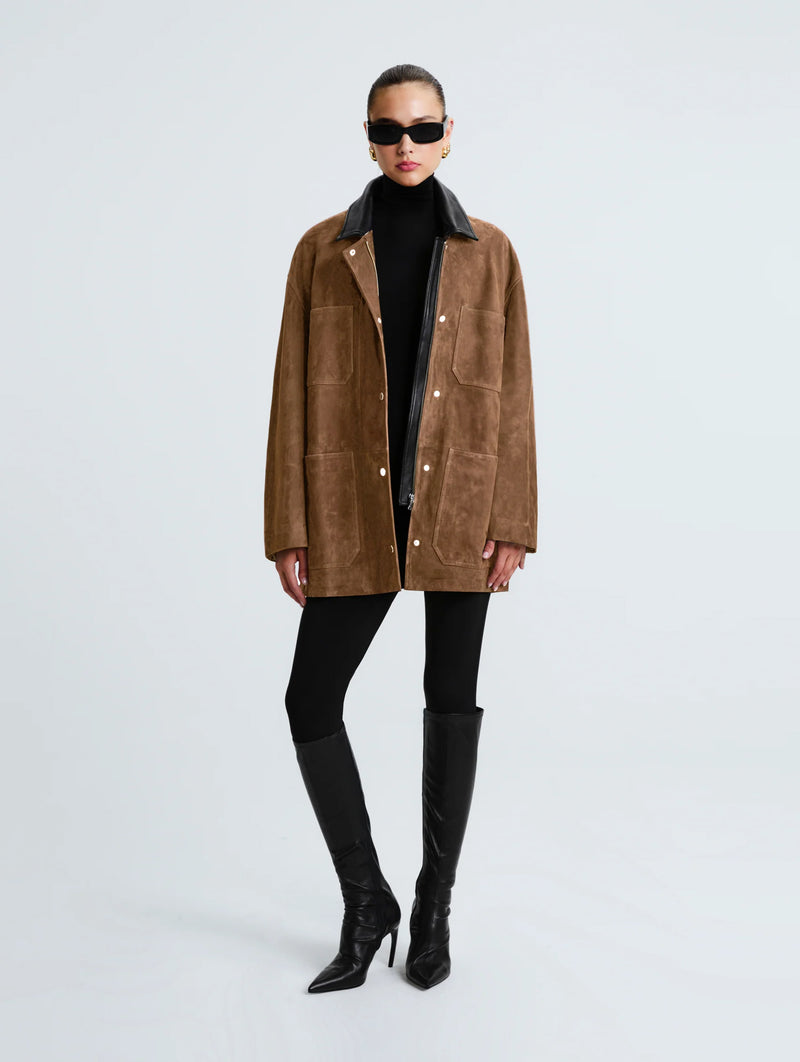 Barn Suede Jacket in Tobacco