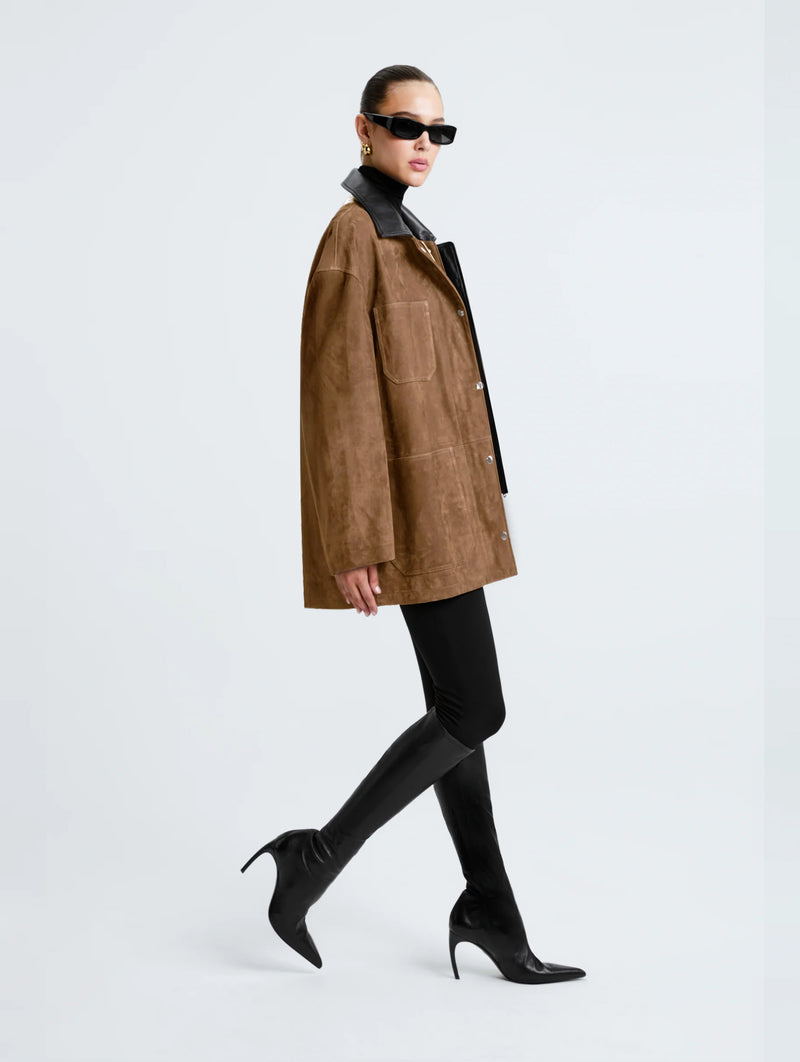 Barn Suede Jacket in Tobacco