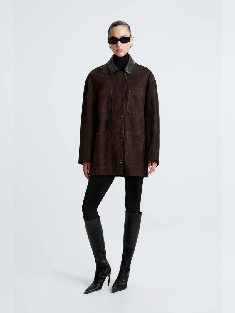 Barn Suede Jacket in Mocha