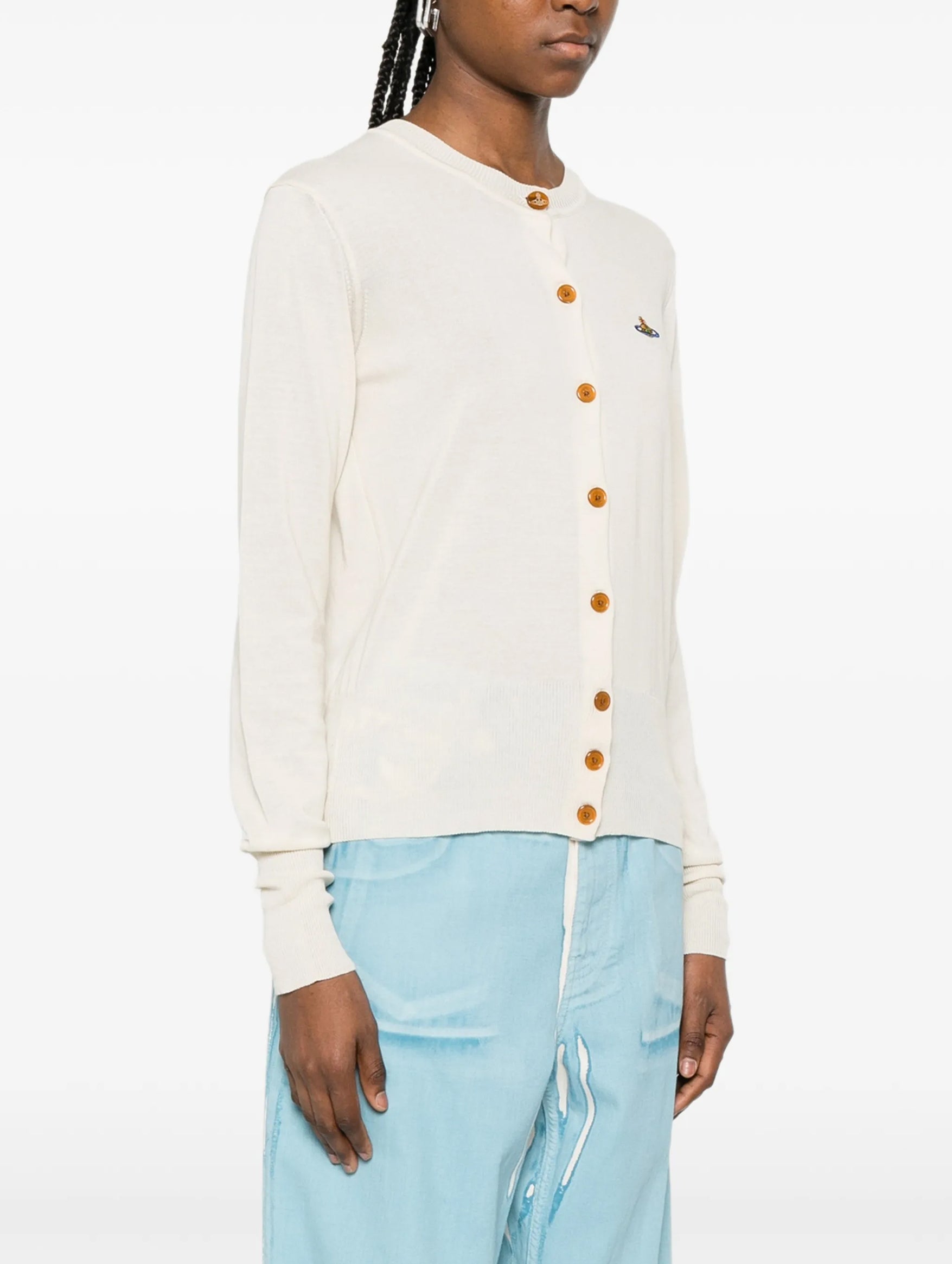 Bea Cotton Cardigan in Cream