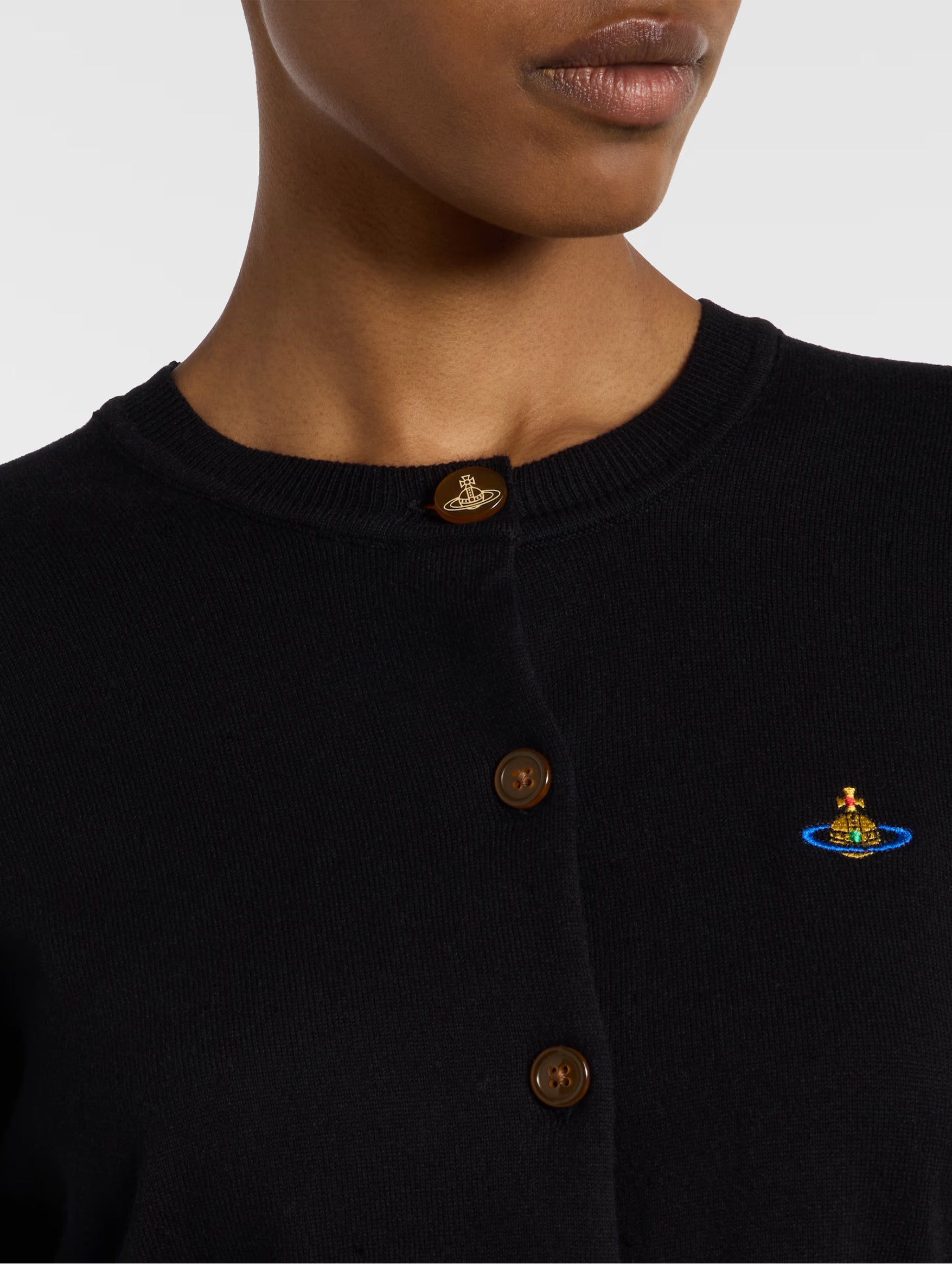 Bea Cotton and Cashmere Cardigan in Black