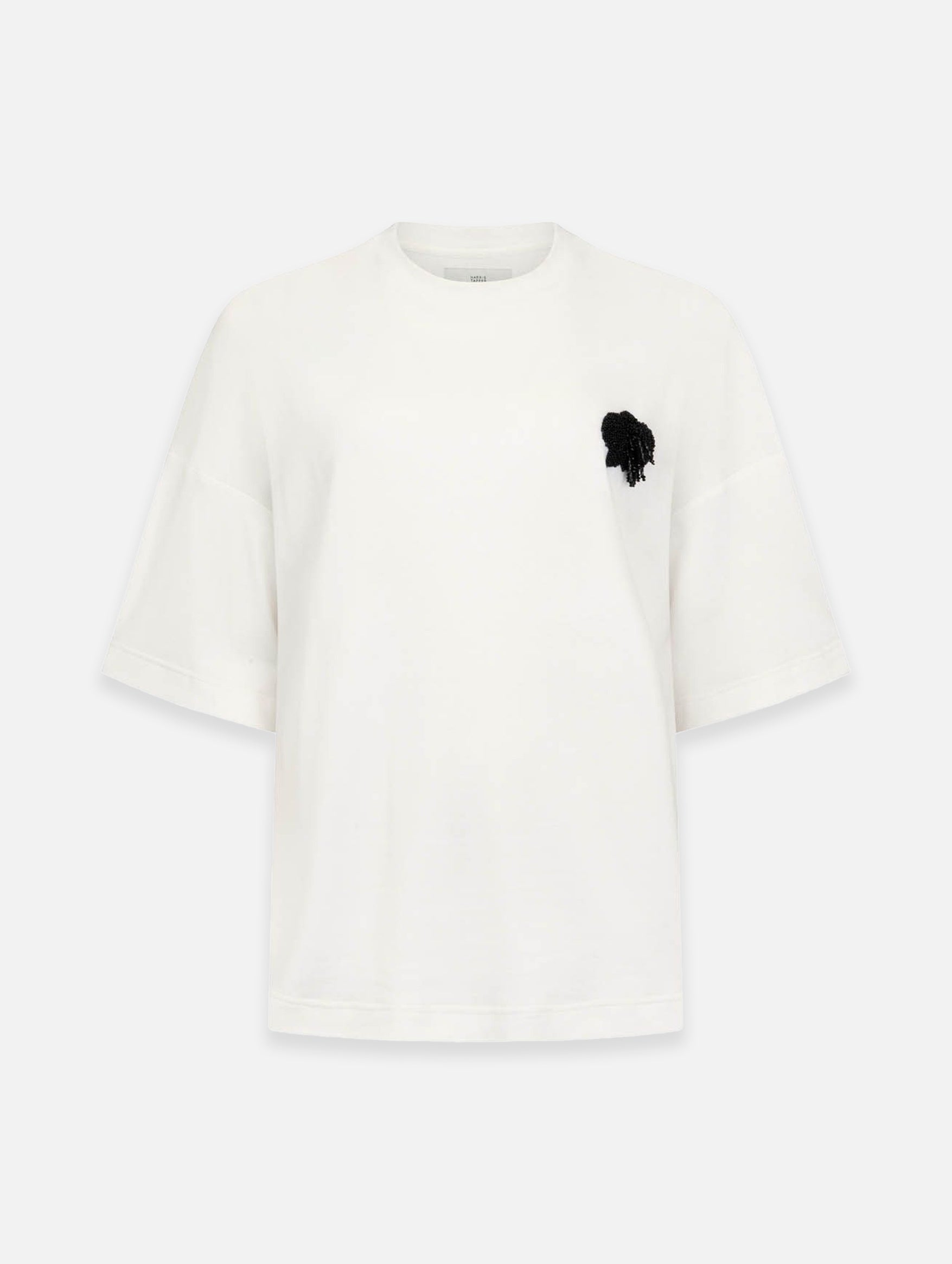 Beaded Orchid T-Shirt in White