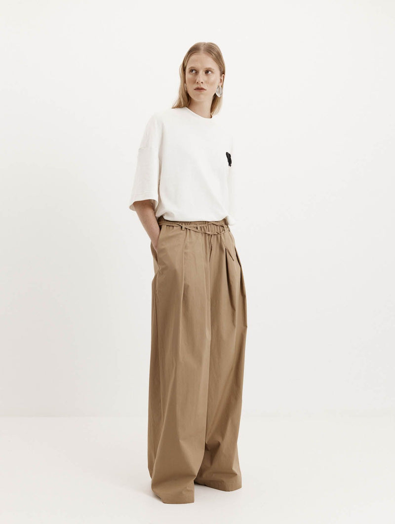 Beaded Orchid T-Shirt in White