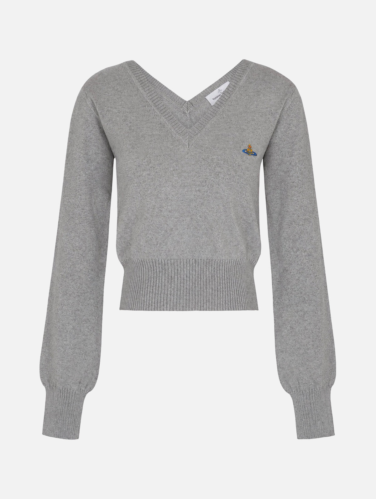 Beatrice V-Neck Sweater in Grey