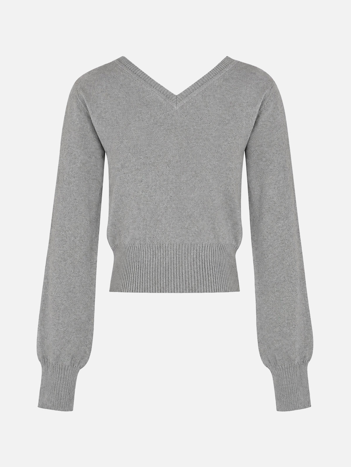 Beatrice V-Neck Sweater in Grey