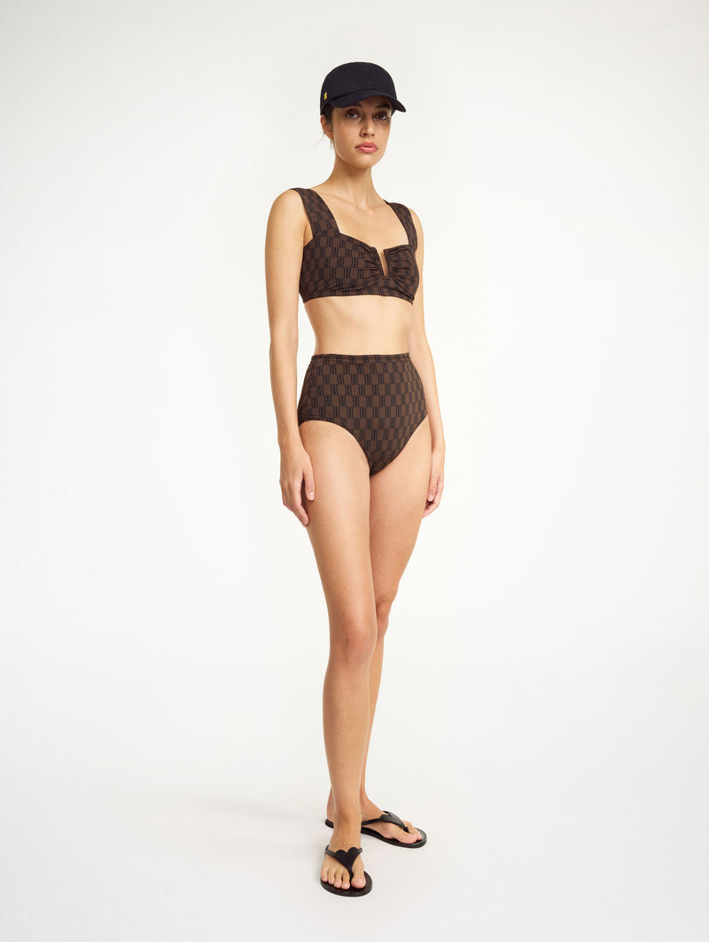 Belira Bikini Bottom in Dark Mahogany
