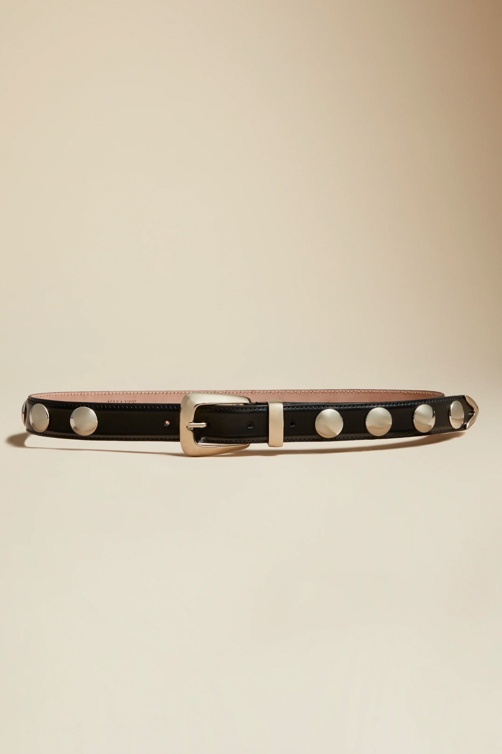 The Black Benny Belt with Silver Studs