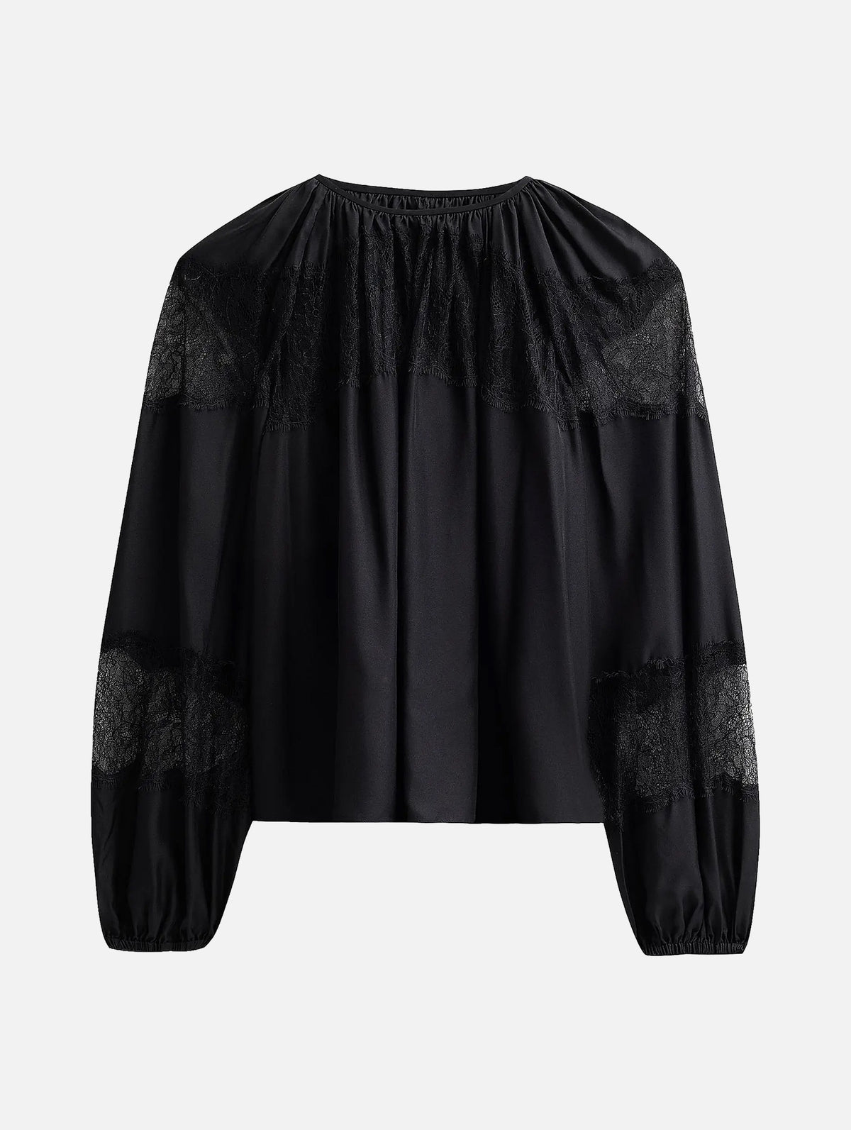 Bess Silk Blouse in Noir