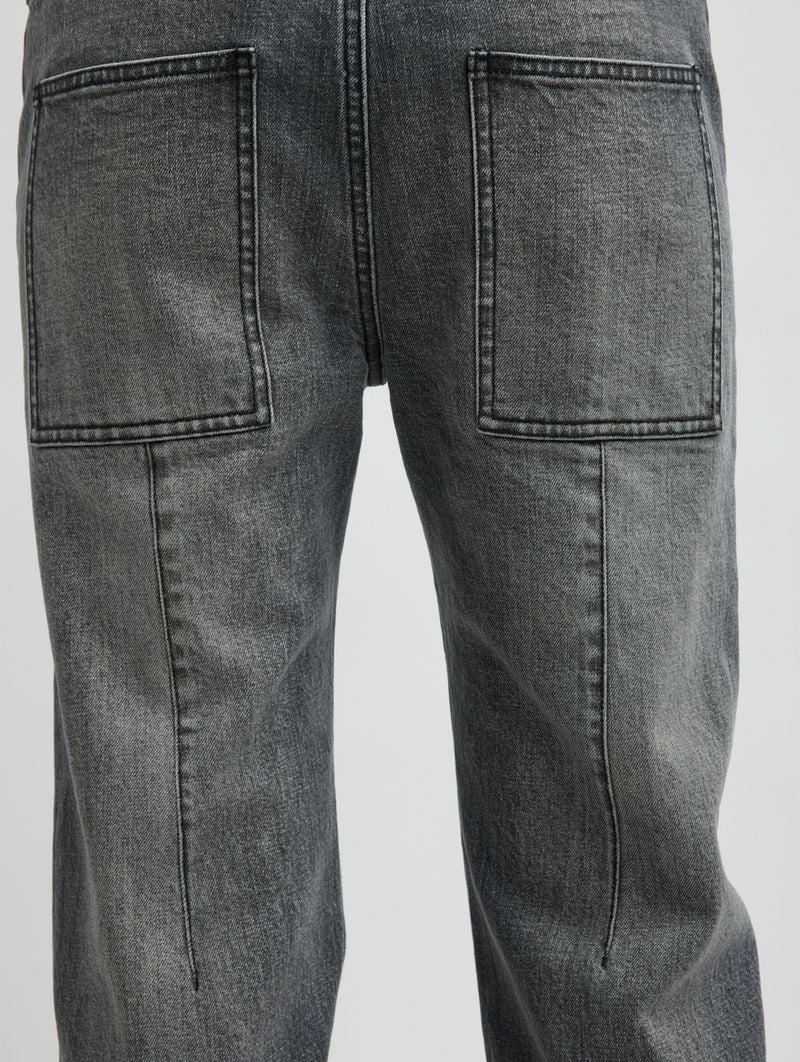 Black Stretch Selvedge Denim Charlotte Jean in Vintage Black