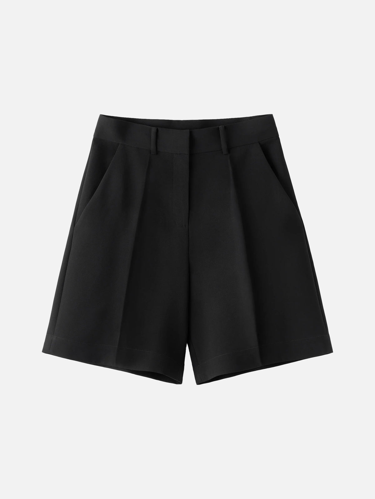 Blair Crepe Shorts in Black