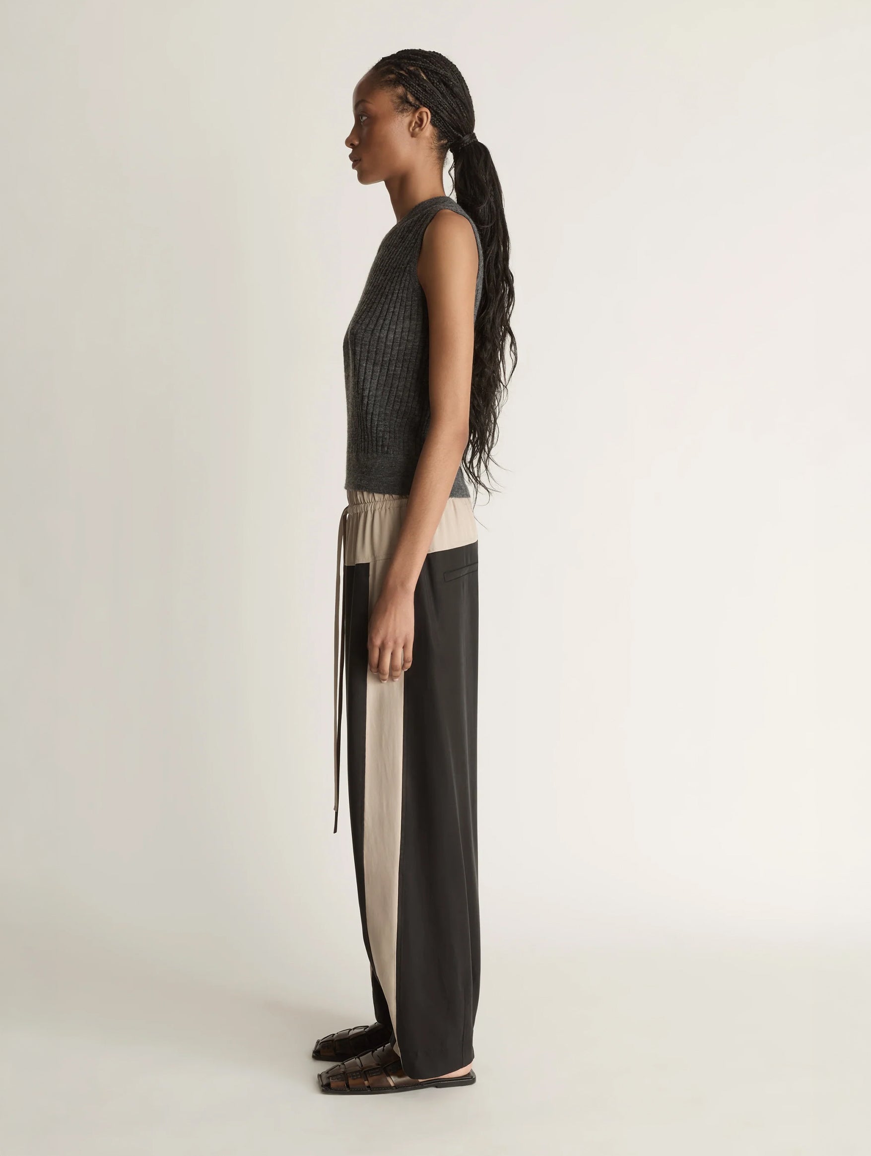 Blair Spliced Pant in Black