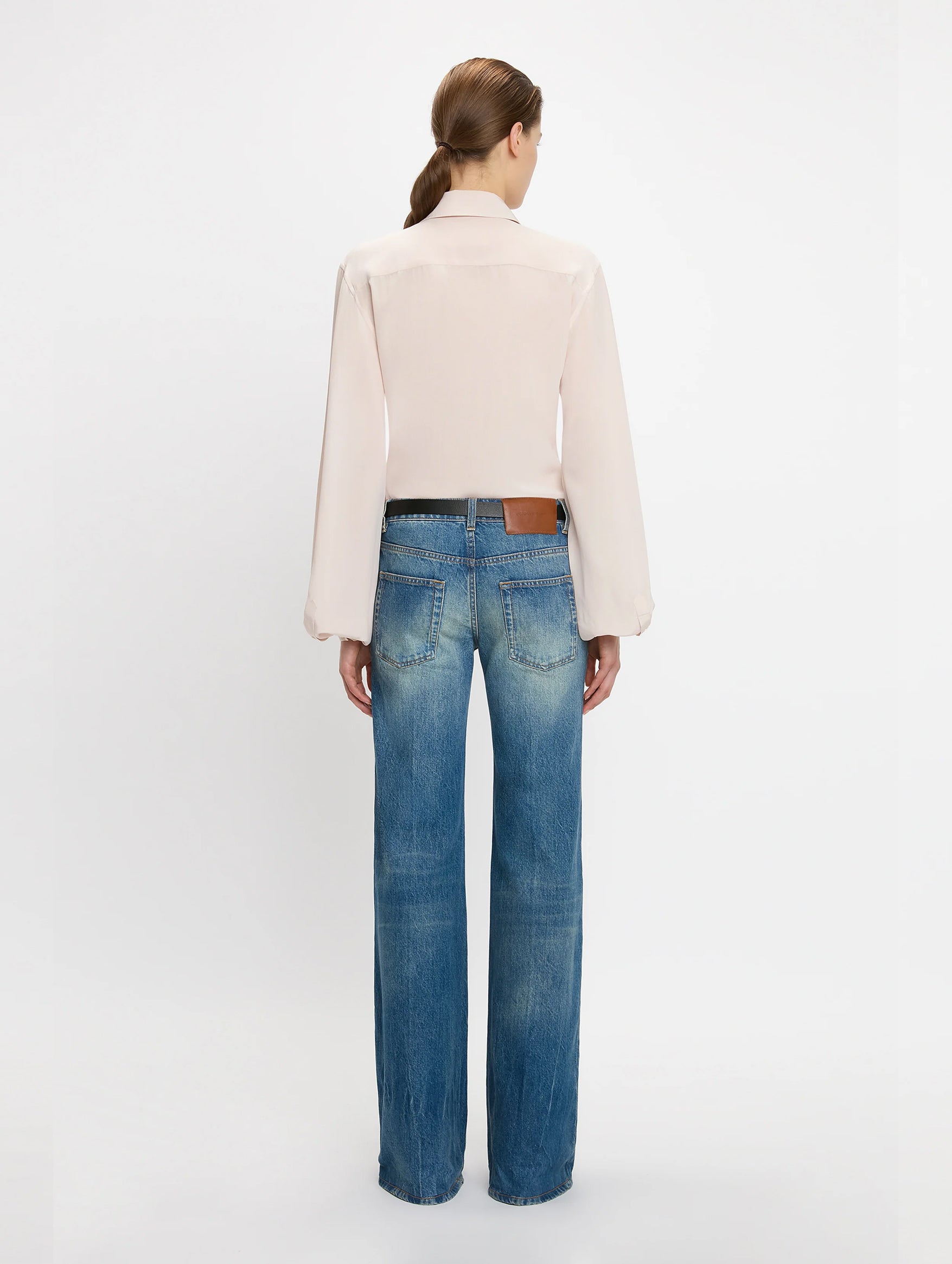 Blouson Sleeve Blouse in Blush