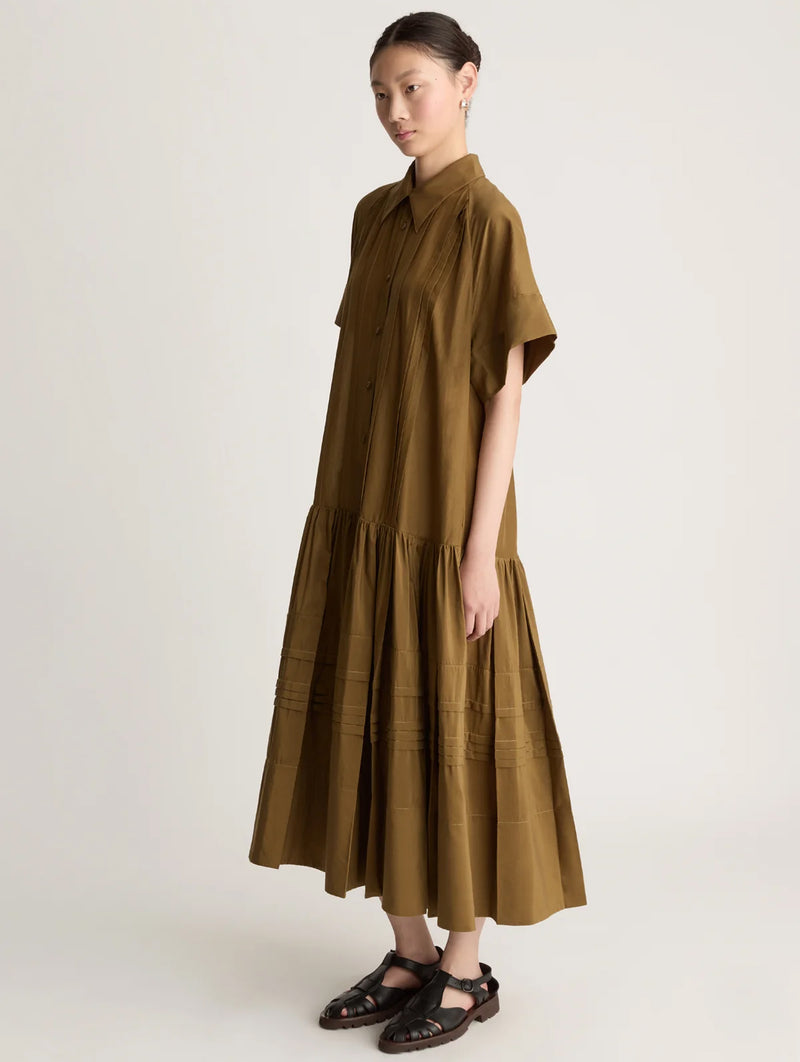 Bonnie Shirt Dress in Khaki