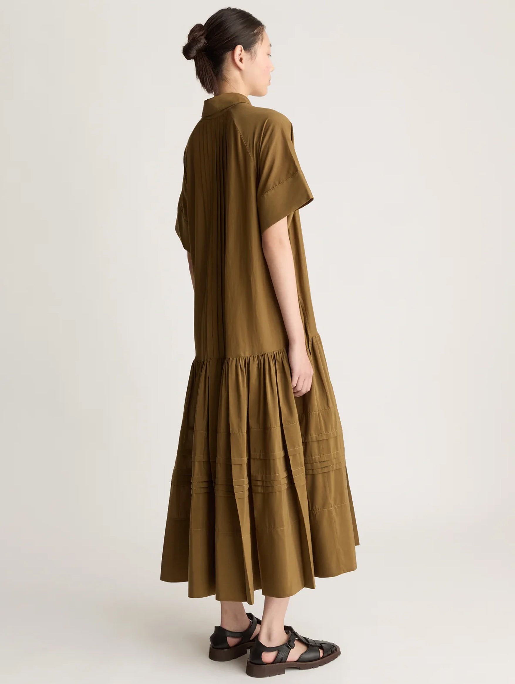 Bonnie Shirt Dress in Khaki