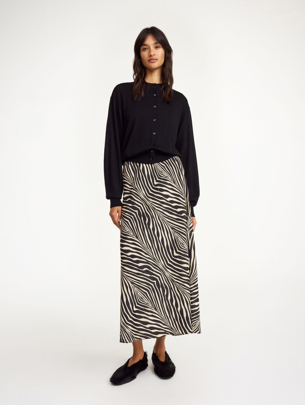 Boshan Maxi Skirt in Zebra