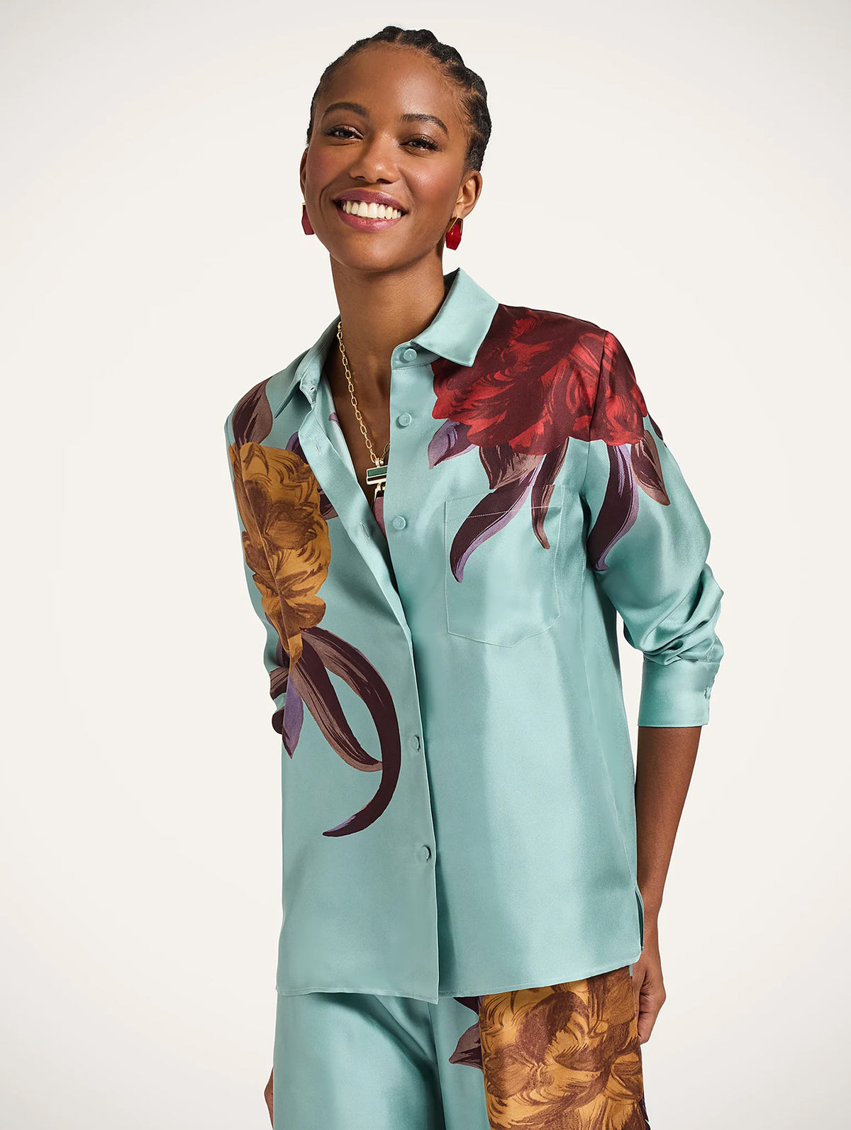 Boy Shirt in Peony Placée