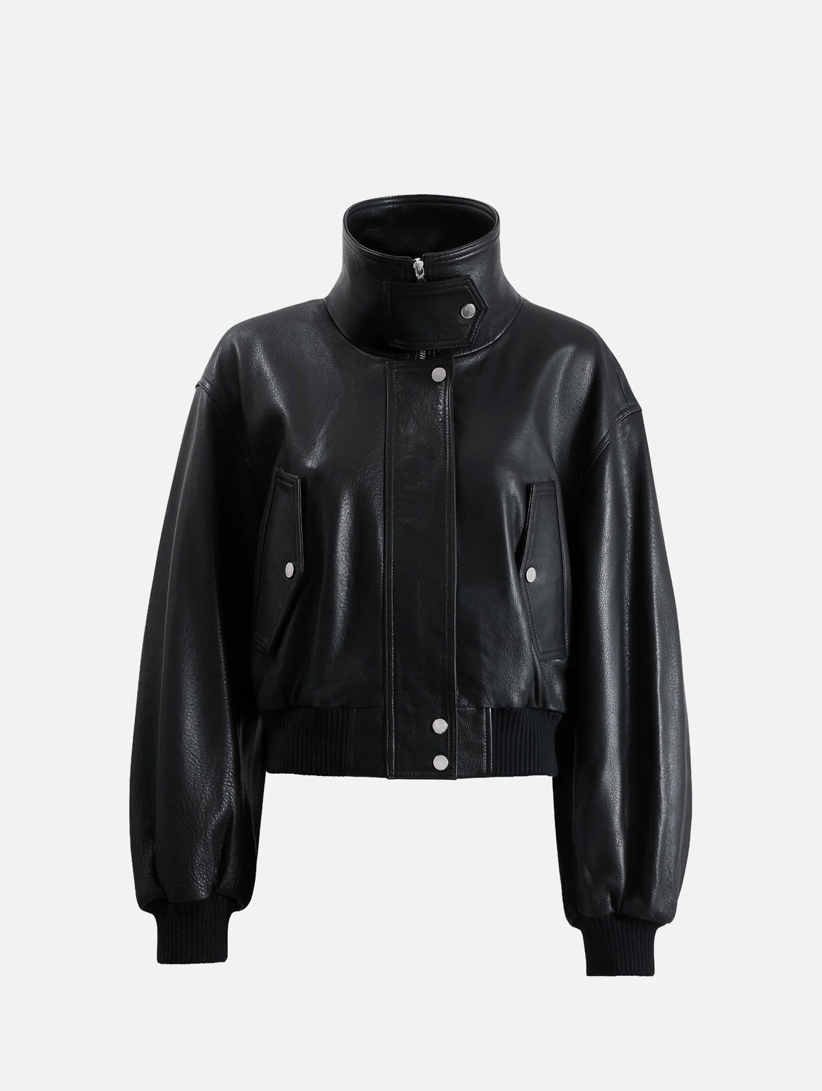 Briar Cropped Bomber in Black
