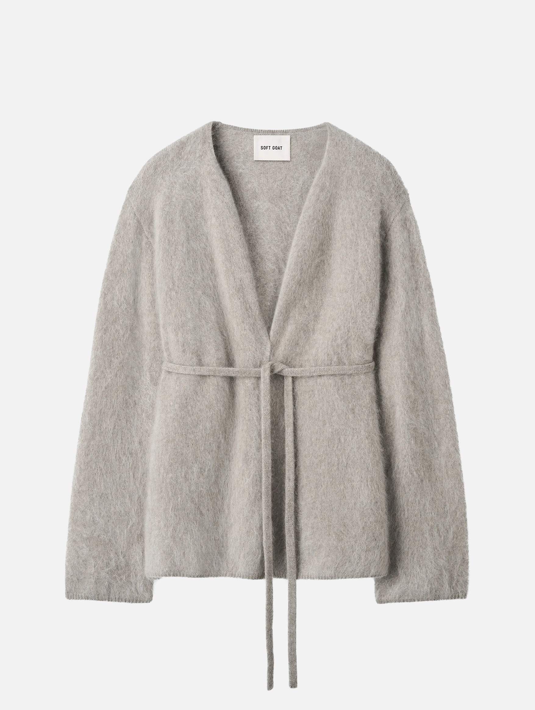 Brushed Cardigan in Greige