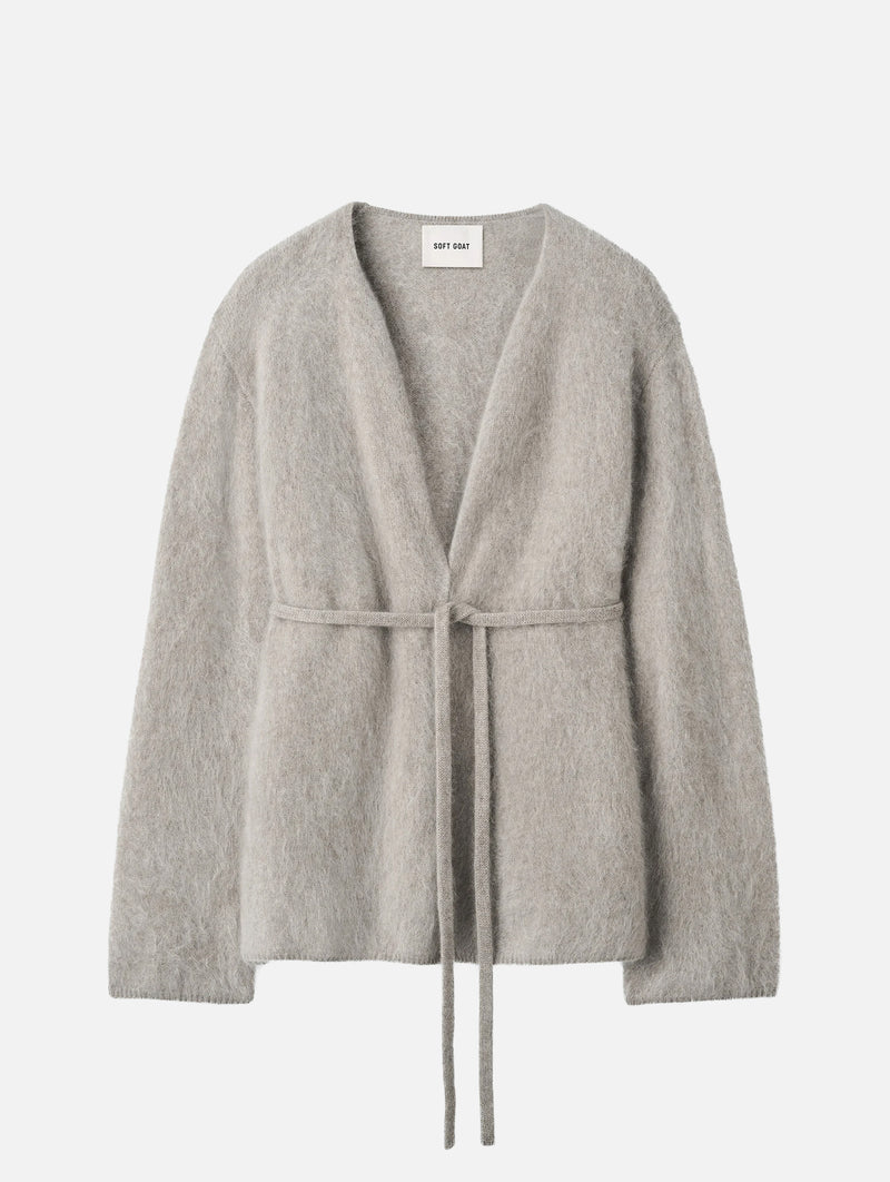 Brushed Cardigan in Greige