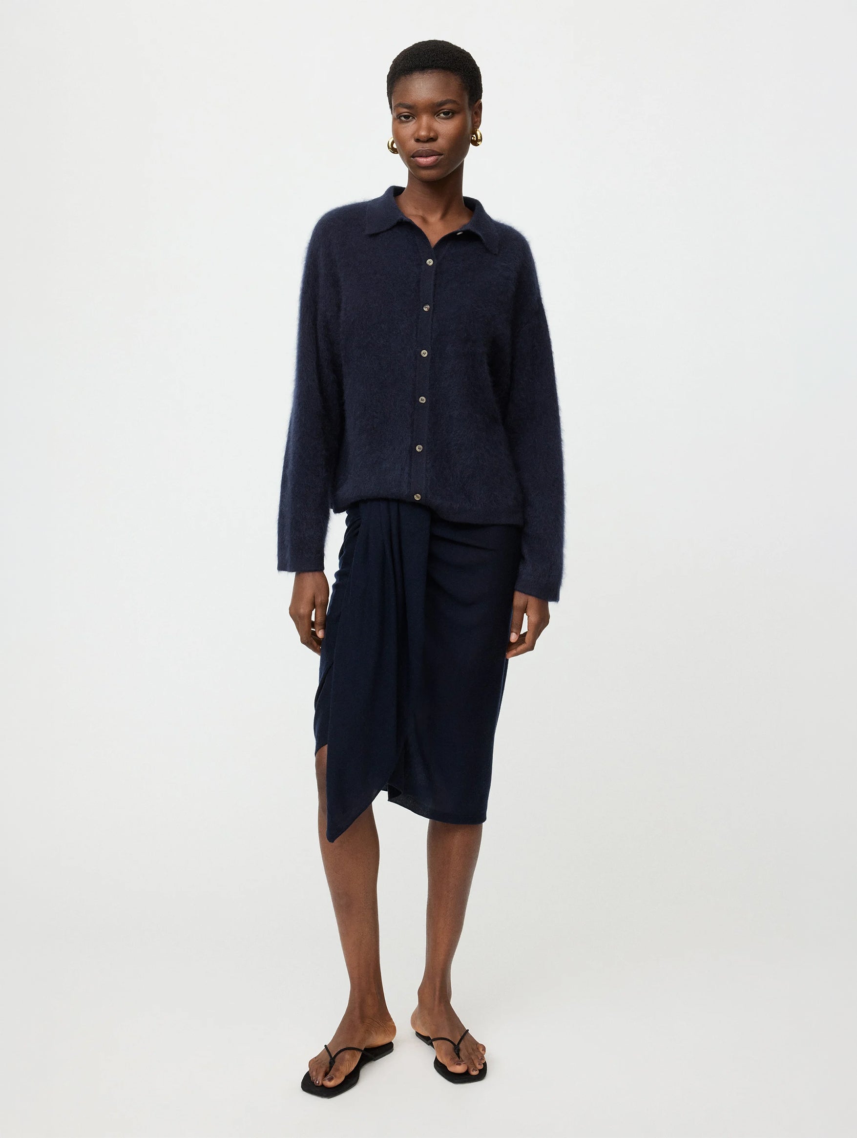 Brushed Shirt in Navy