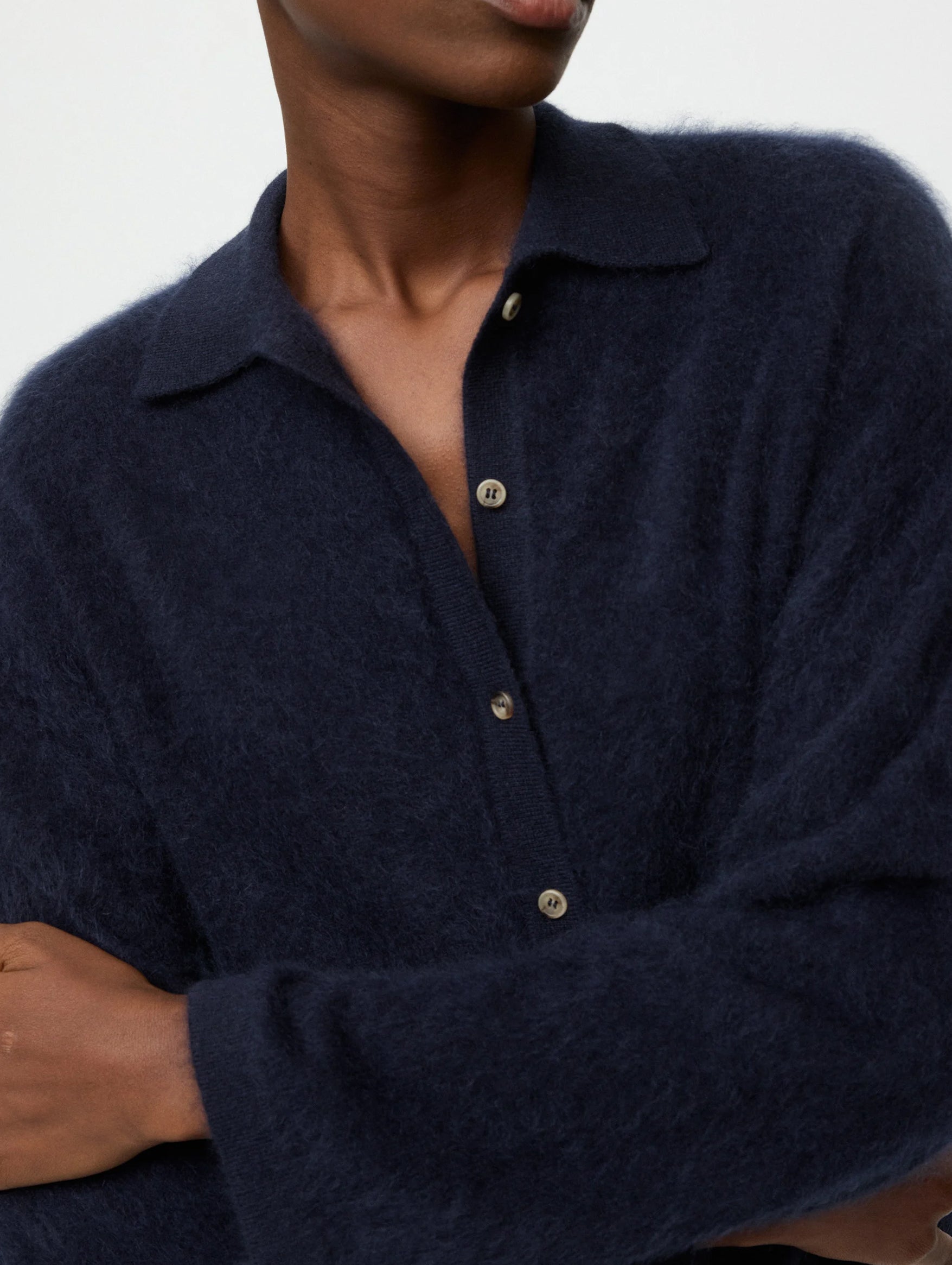 Brushed Shirt in Navy