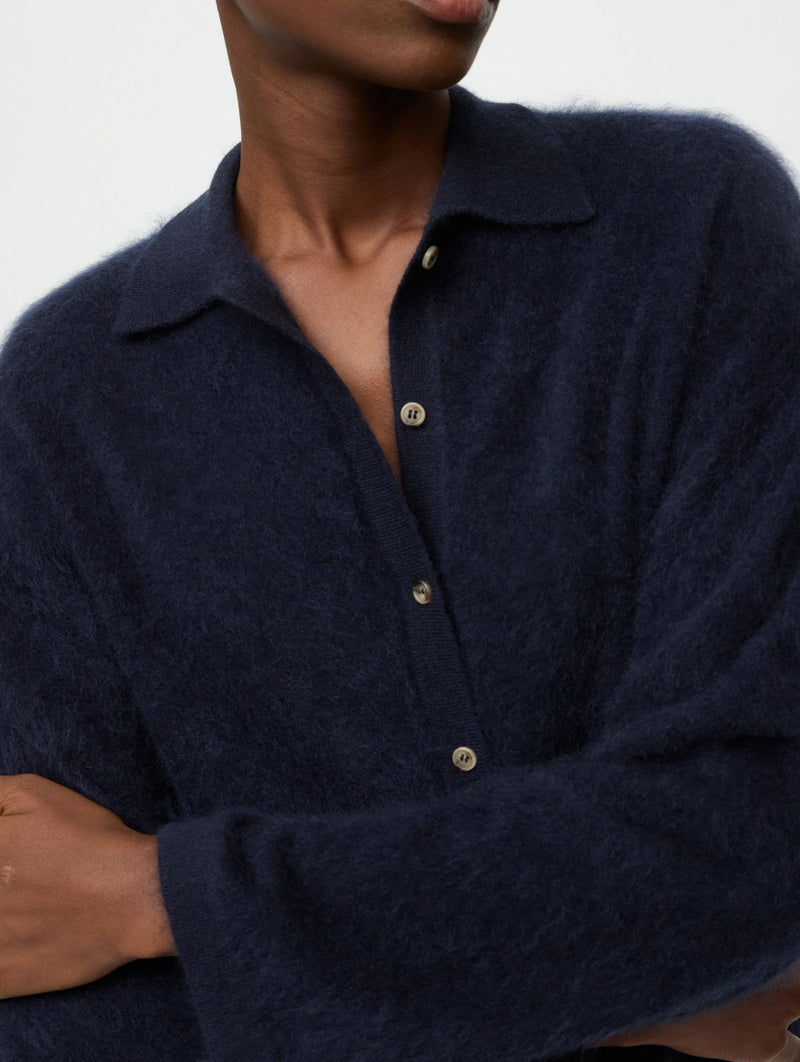 Brushed Shirt in Navy