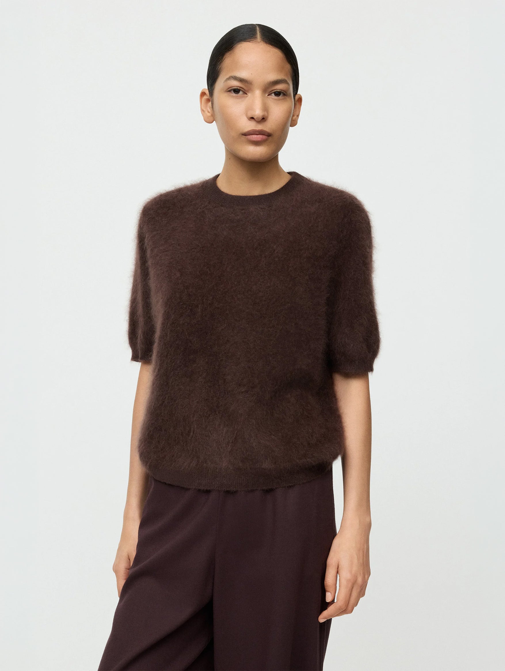 Brushed Short Sleeve in Mocha