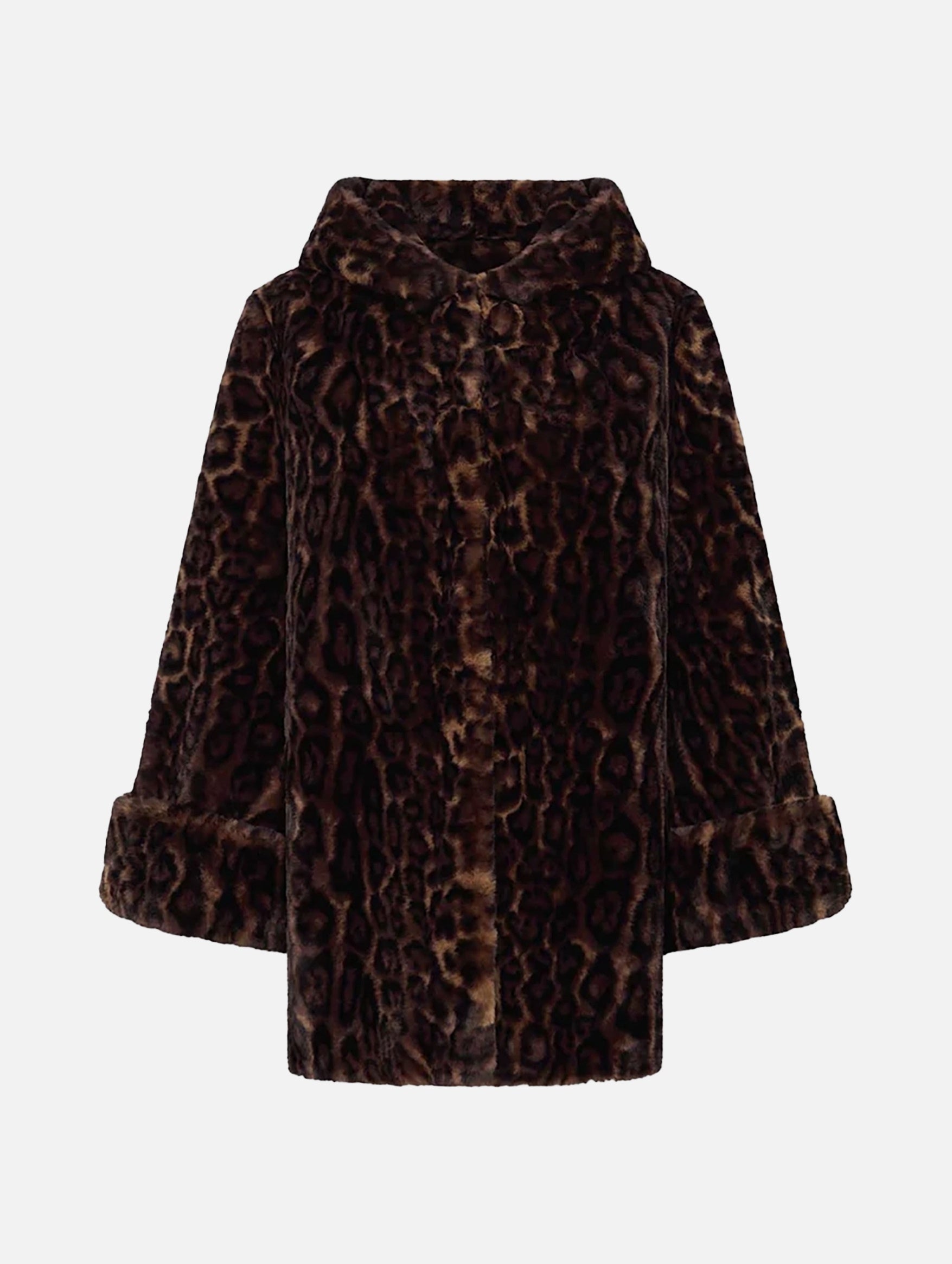 Bunny Faux Fur Coat in Leopard