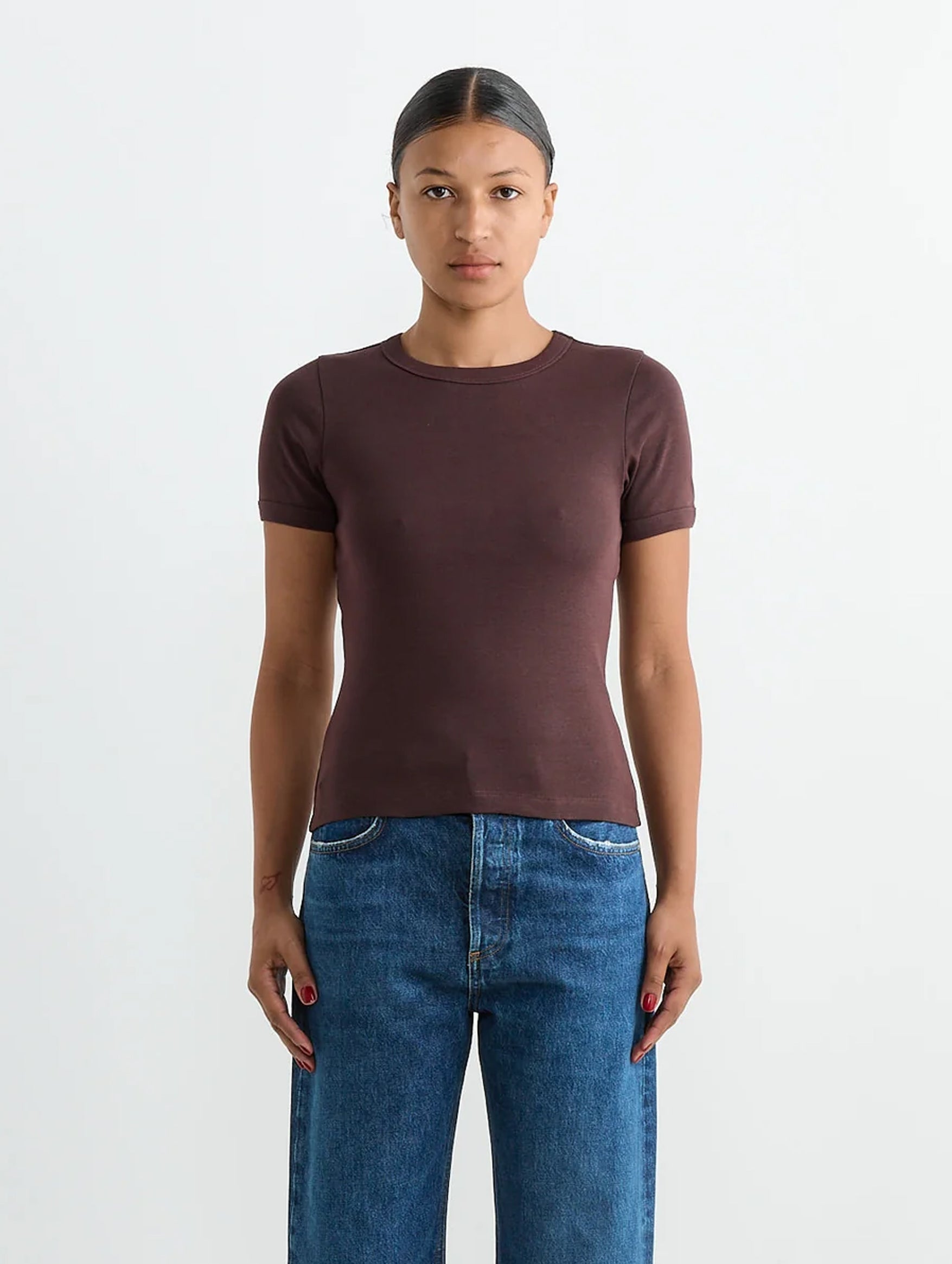 Car Tee in Choco Plum