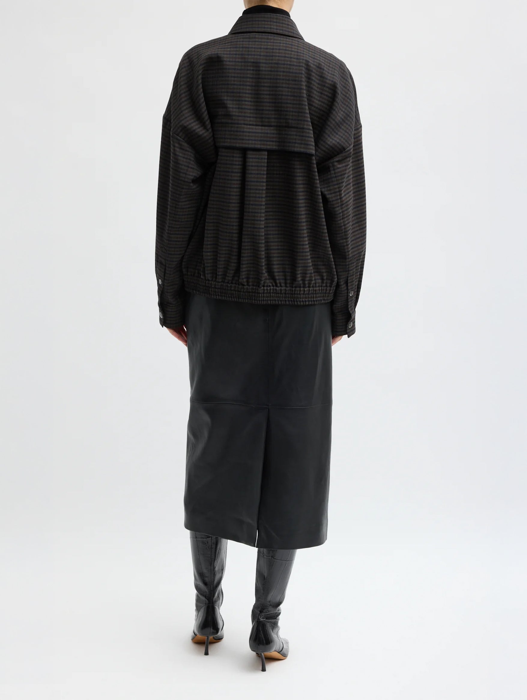 Cedrick Suiting Bomber Jacket in Grey Multi