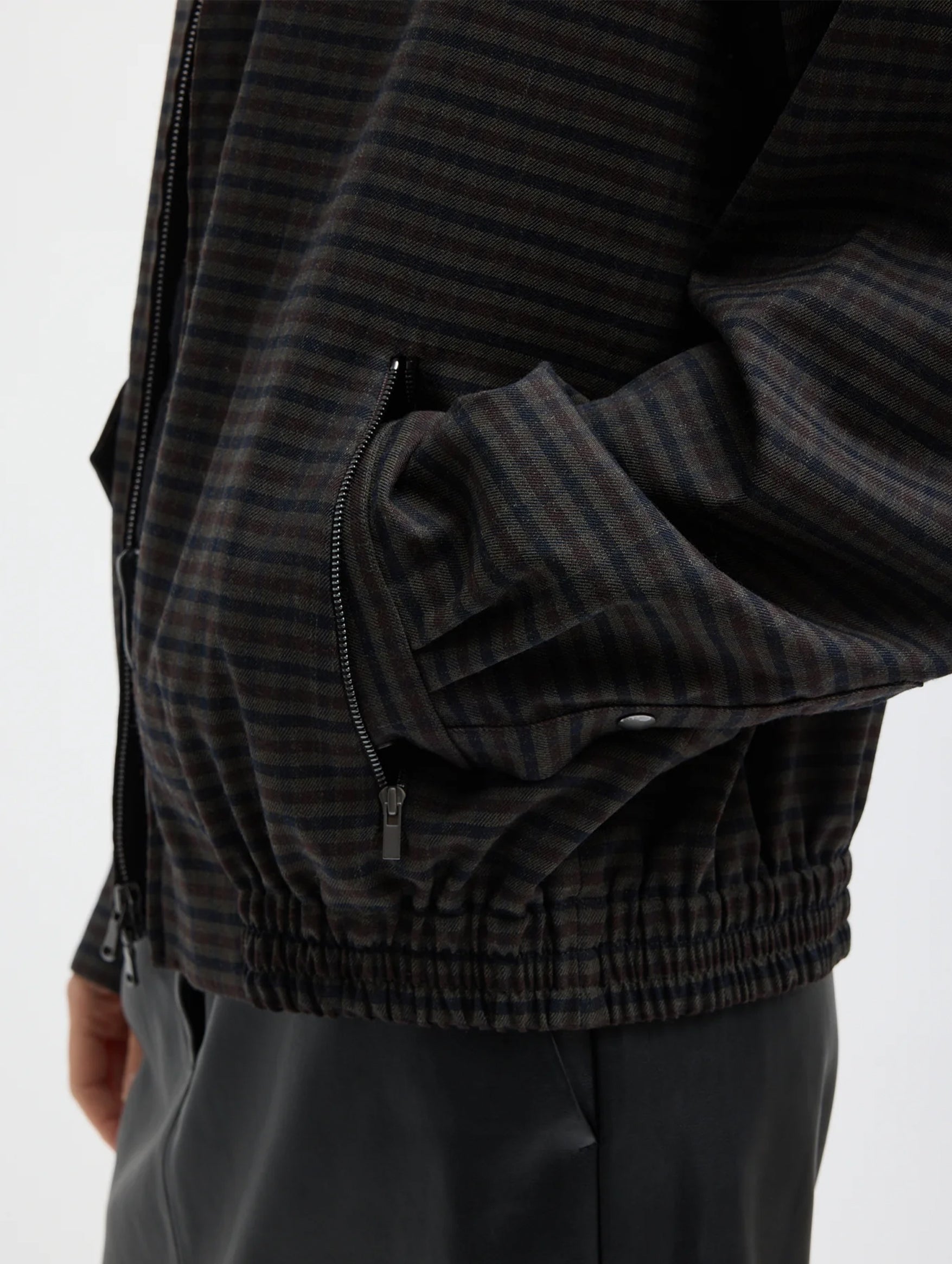 Cedrick Suiting Bomber Jacket in Grey Multi