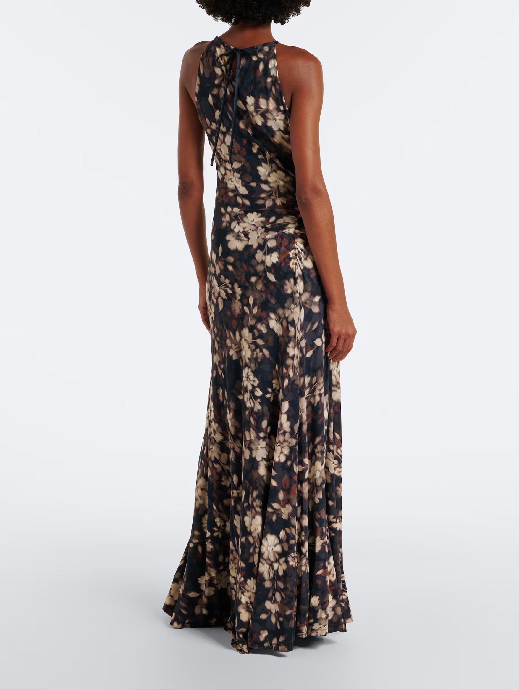 Cerin Halter Maxi Dress in Black Multi Floral