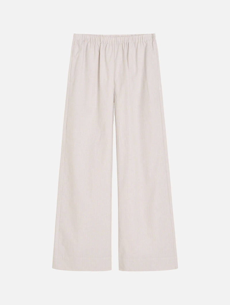Cabello Trousers in Beige Thin Stripe