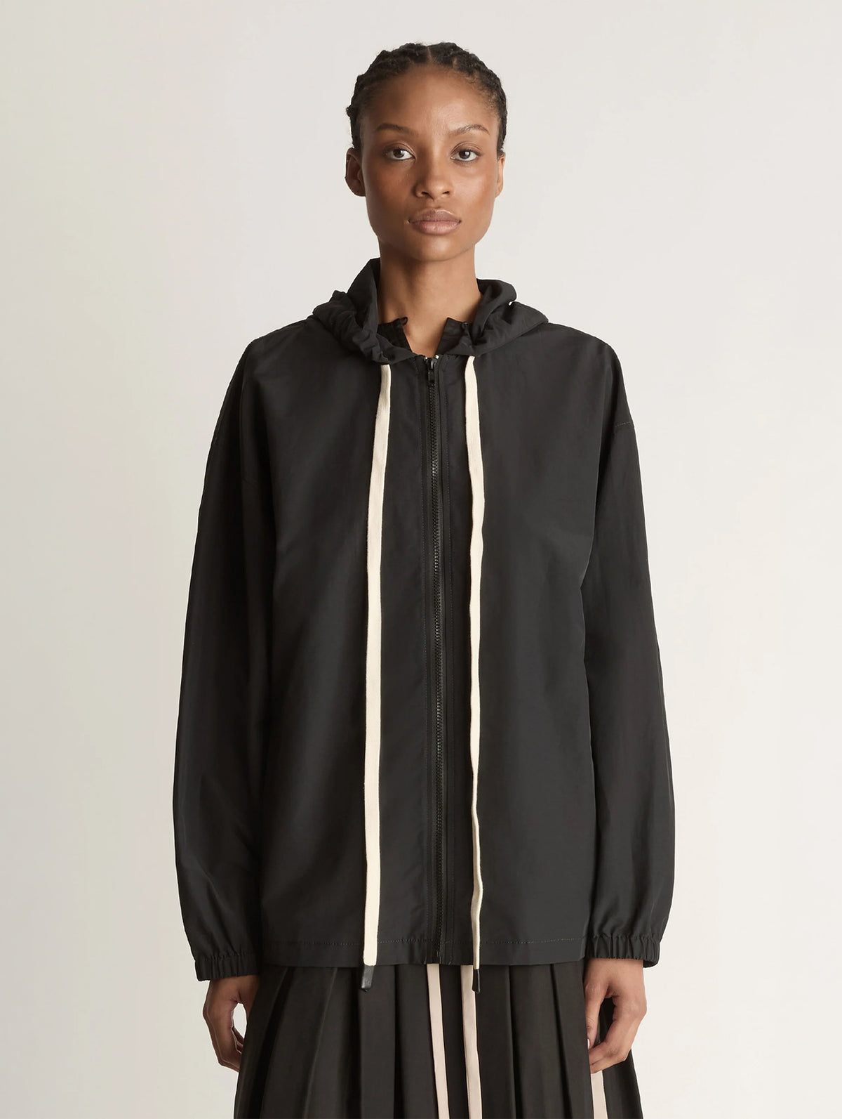 Callum Hooded Jacket in Black