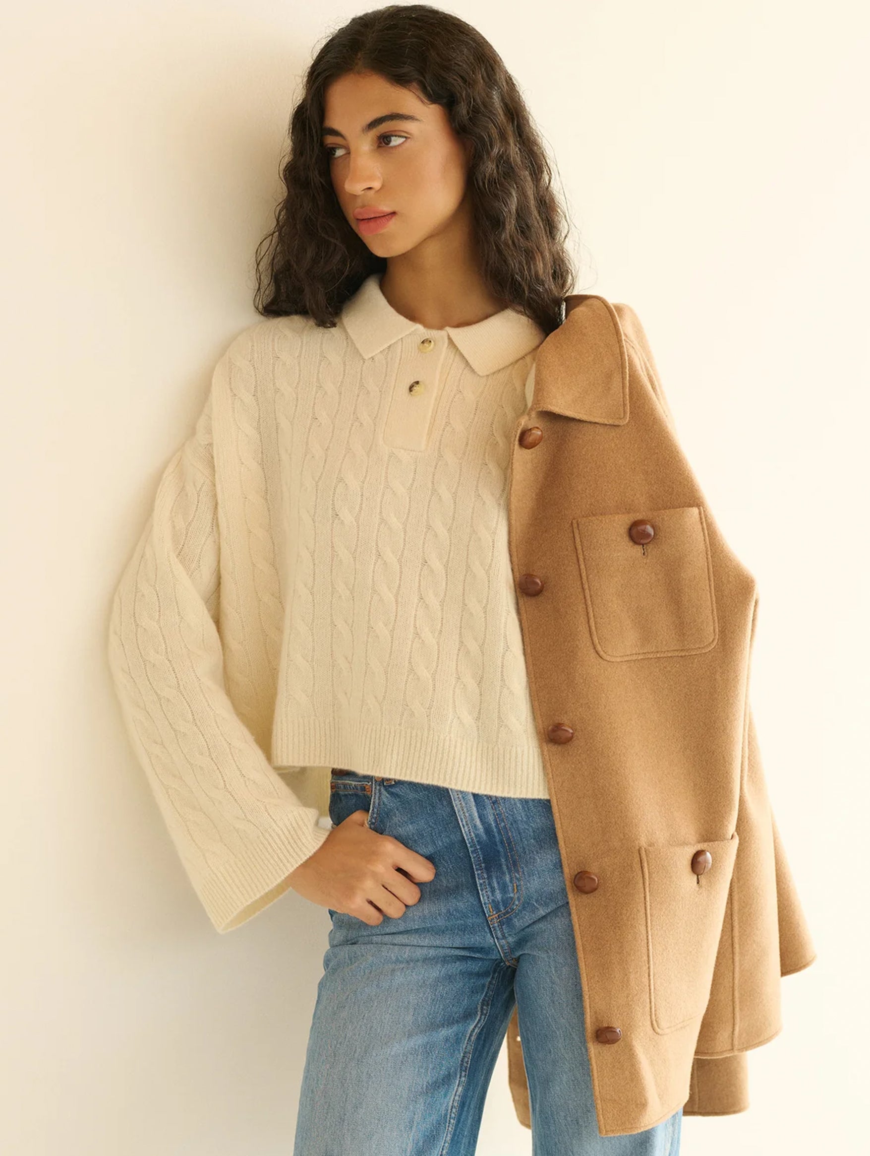 Cambridge Cashmere Sweater in Magnolia