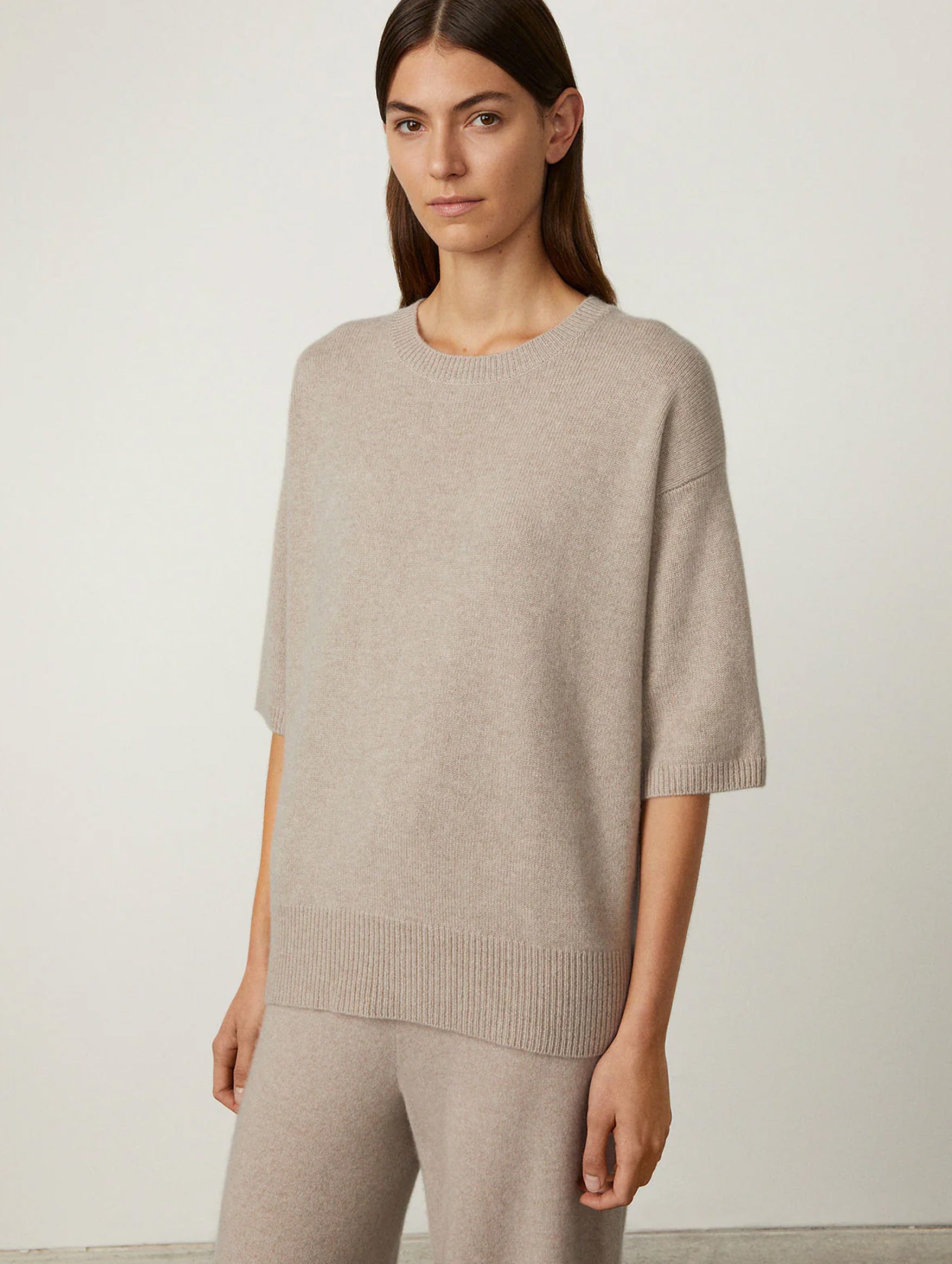 Camille Cashmere Sweater in Sand