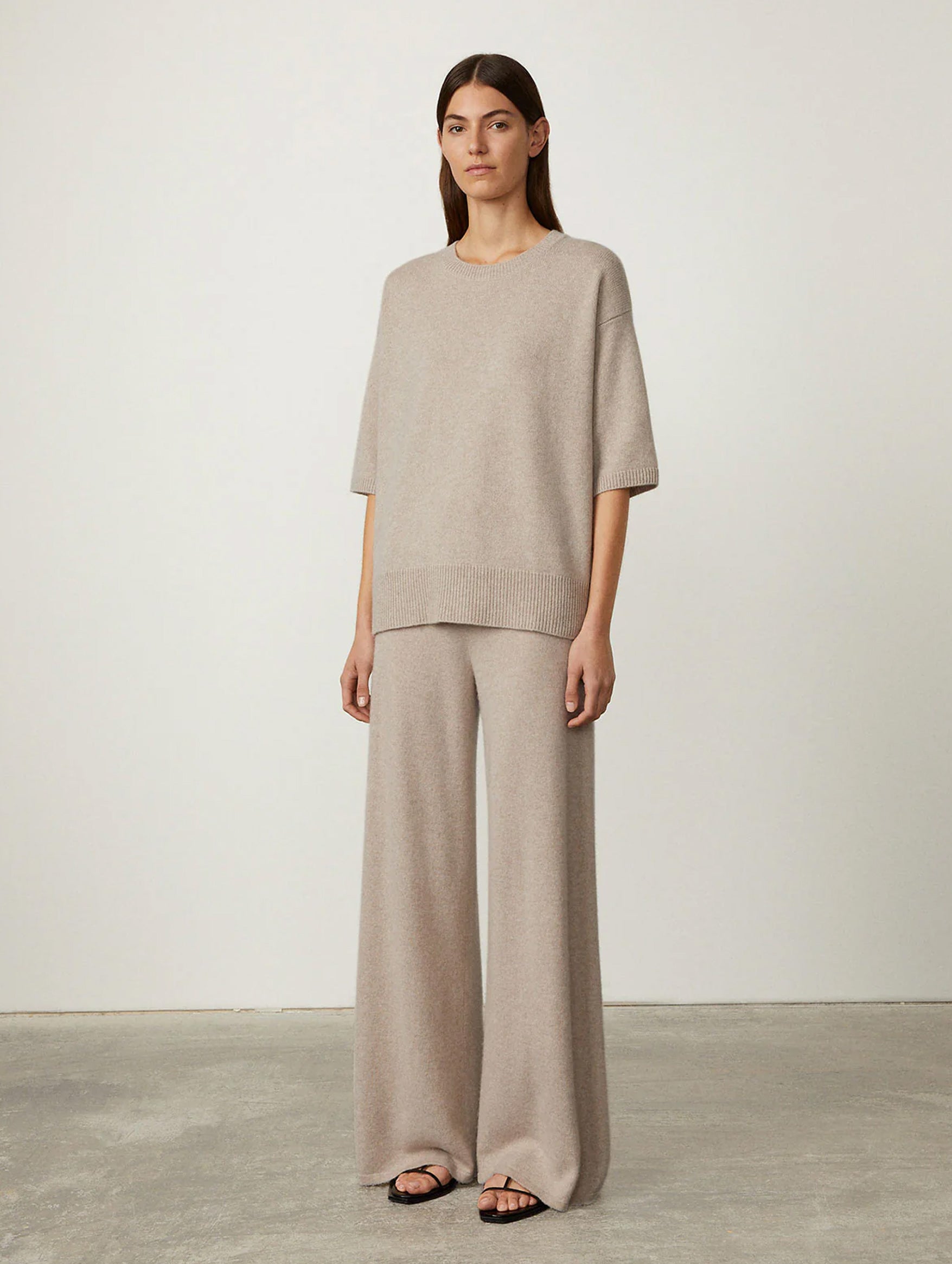 Camille Cashmere Sweater in Sand