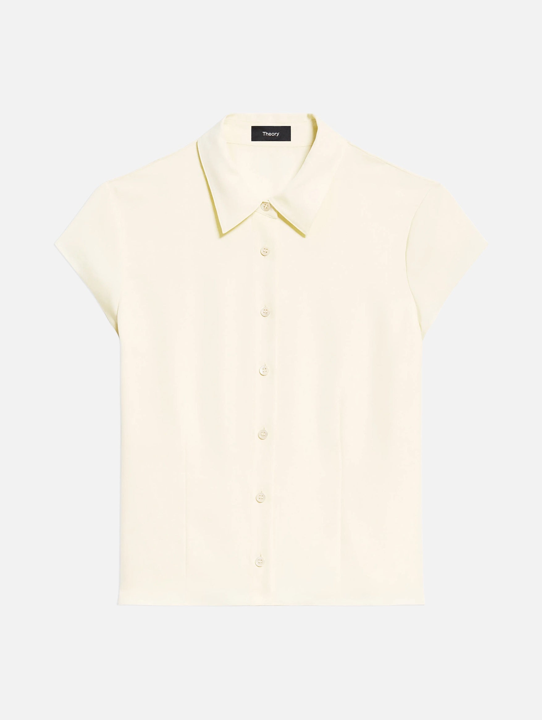 Cap Sleeve Silk Shirt in Sunbeam