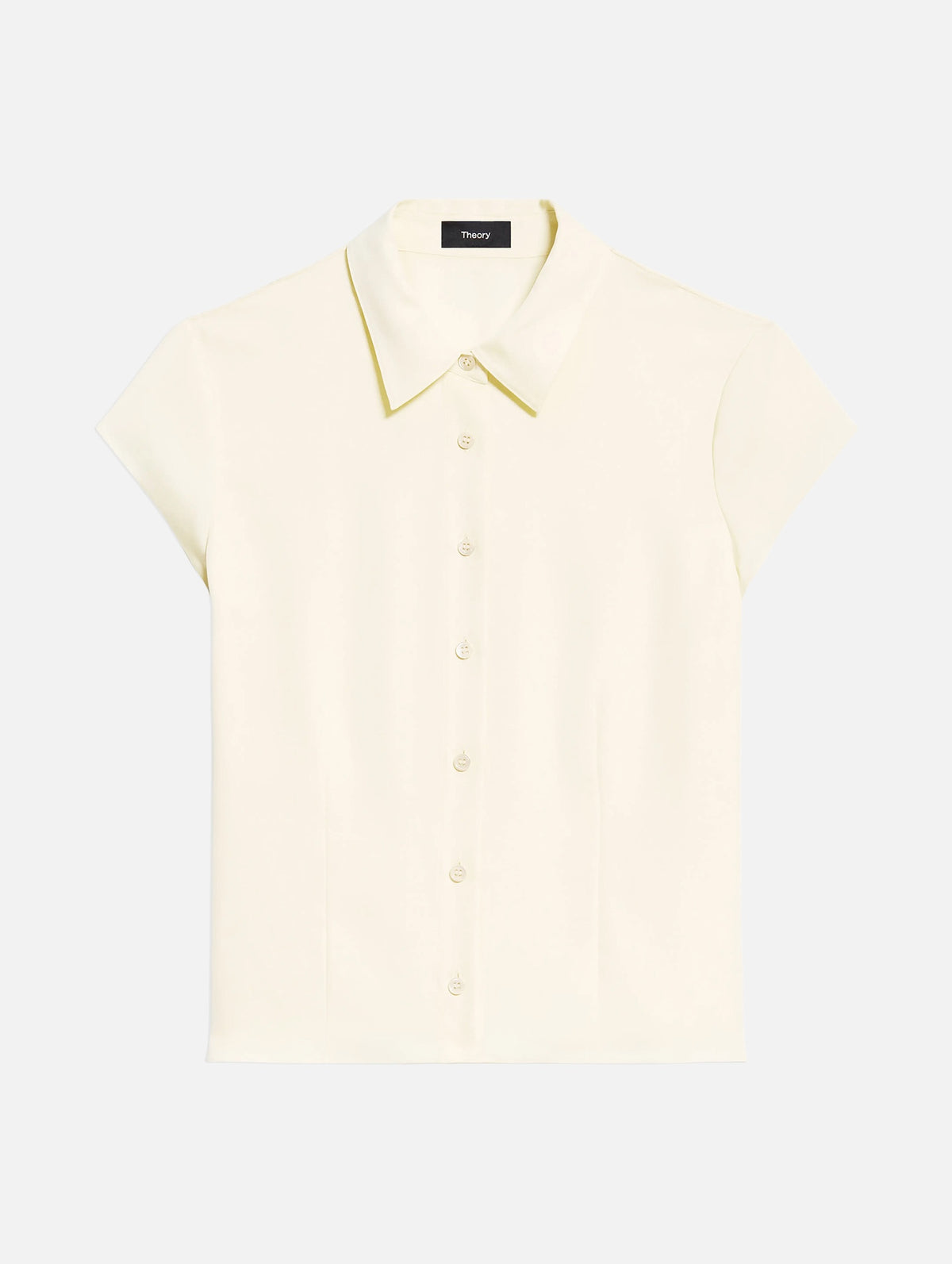 Cap Sleeve Silk Shirt in Sunbeam