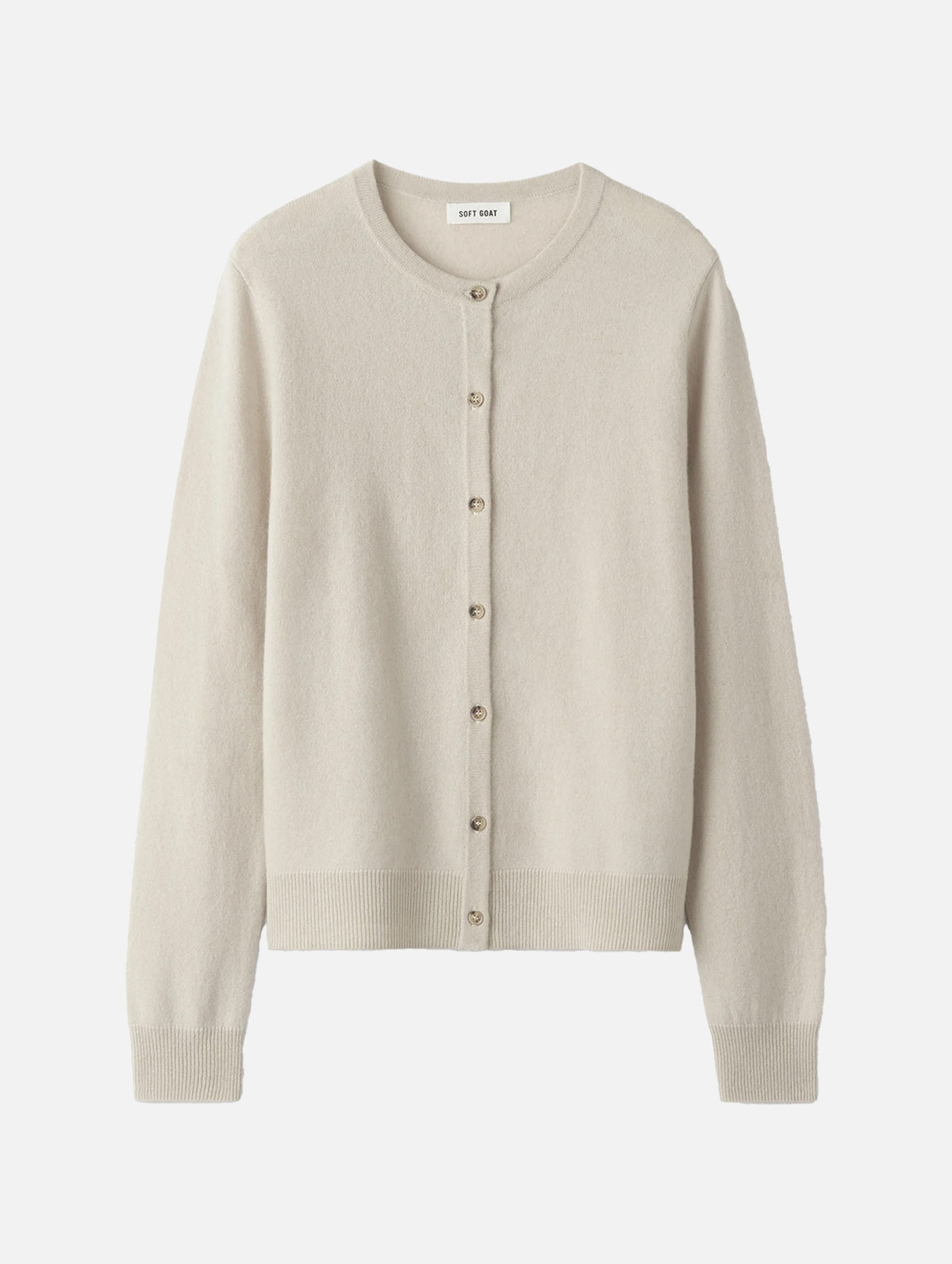 Classic Cashmere Cardigan in Chalk