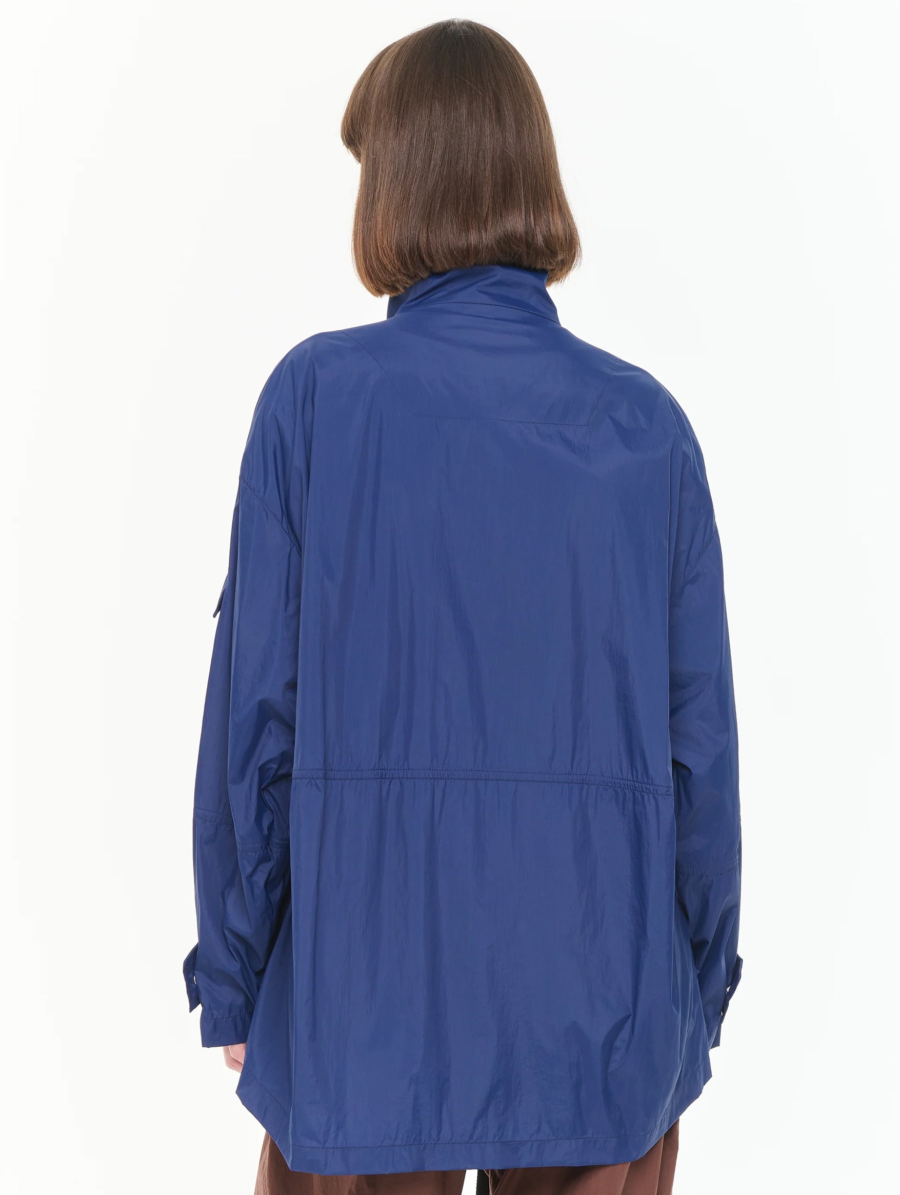 Nylon Cargo Jacket in Cobalt Blue