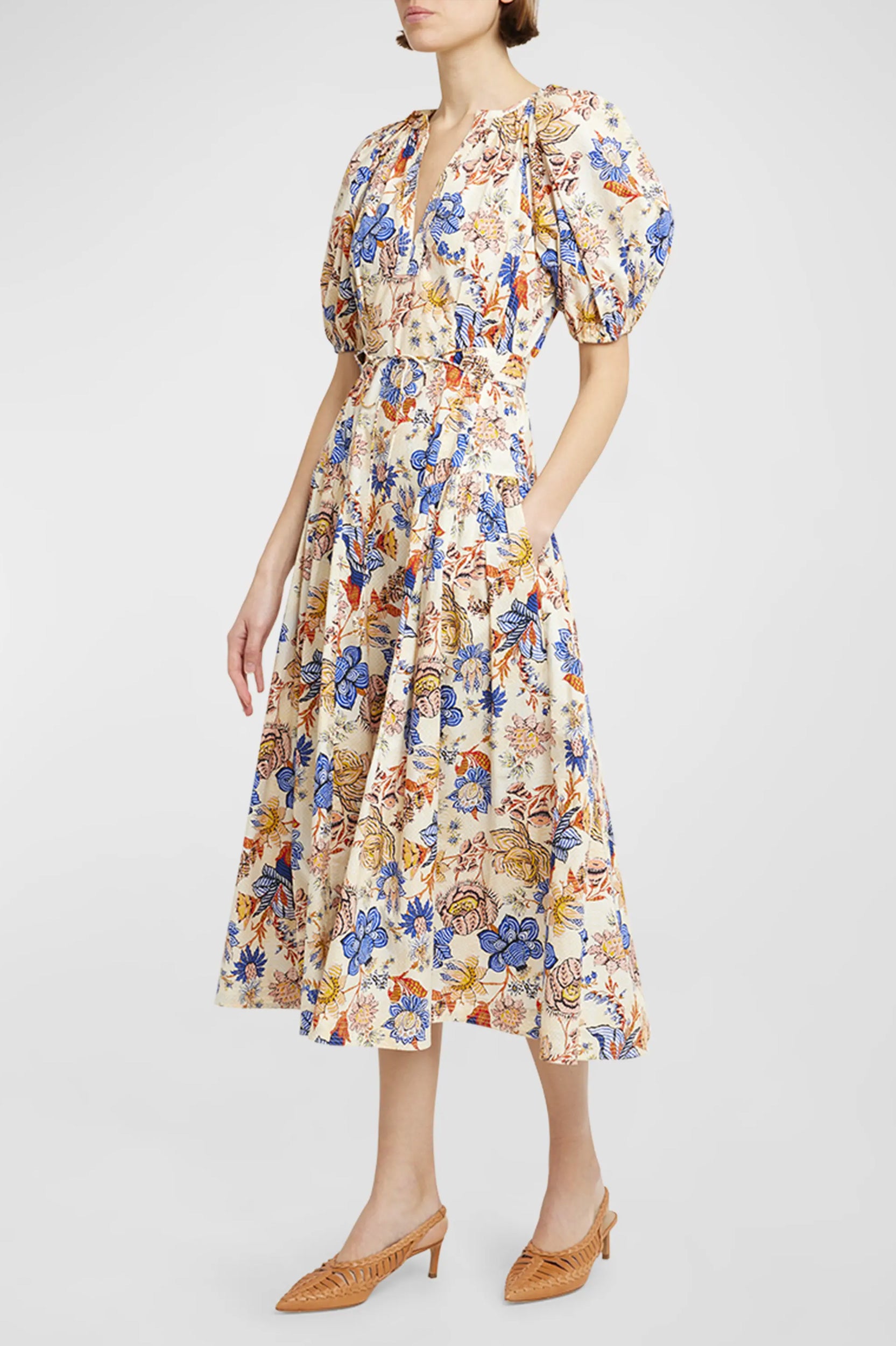 Carina Cotton Dress in Magnolia