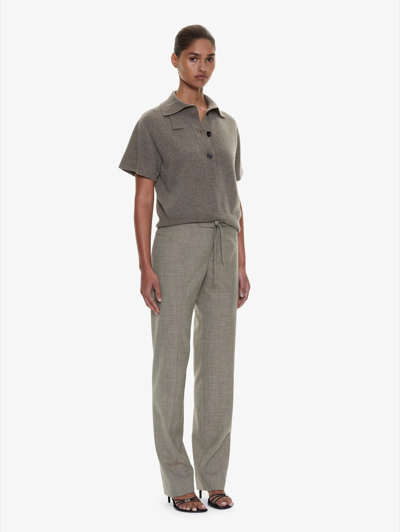 Cashmere Knit Polo in Ash