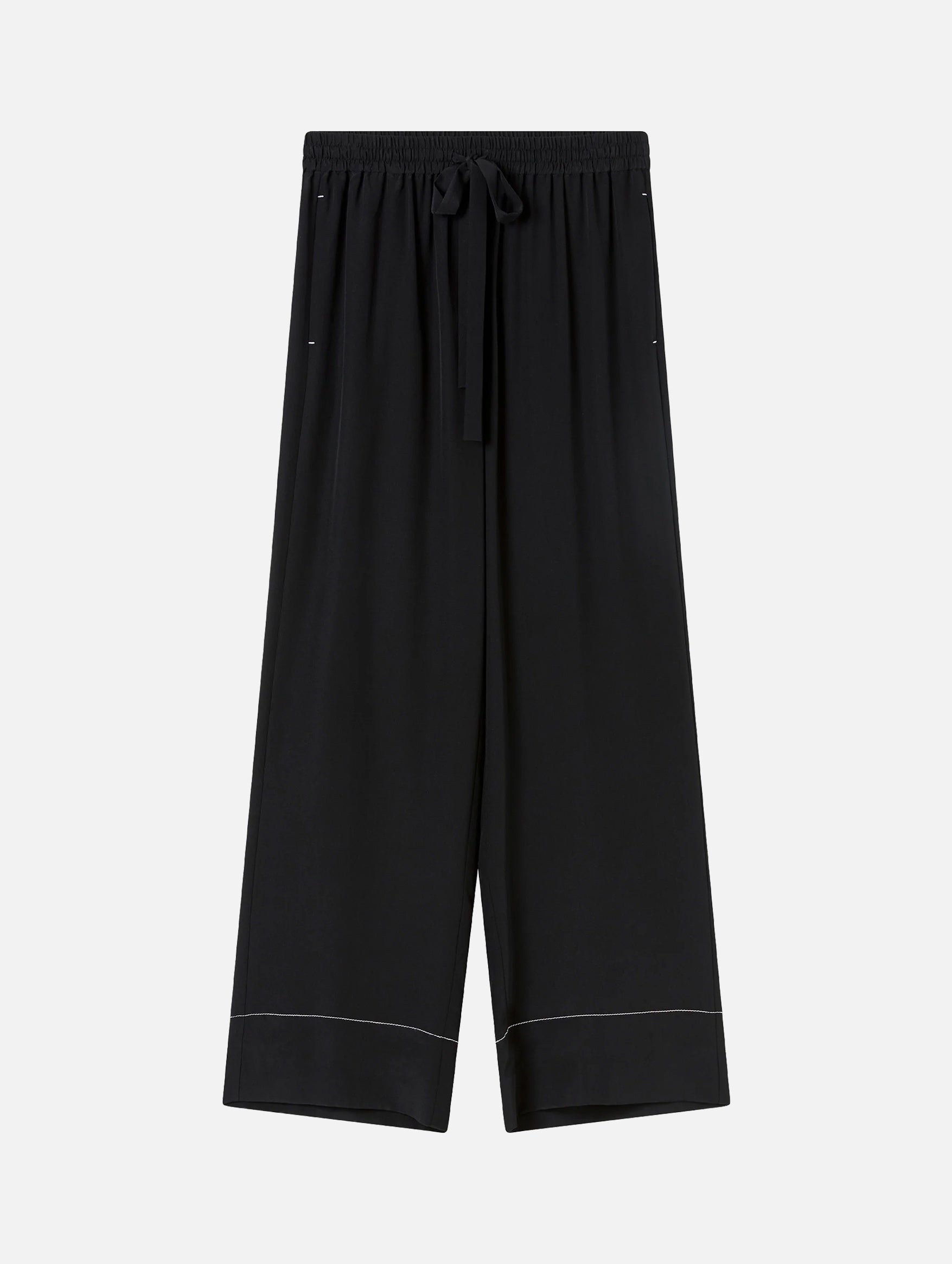 Cassini Silk Pant in Black